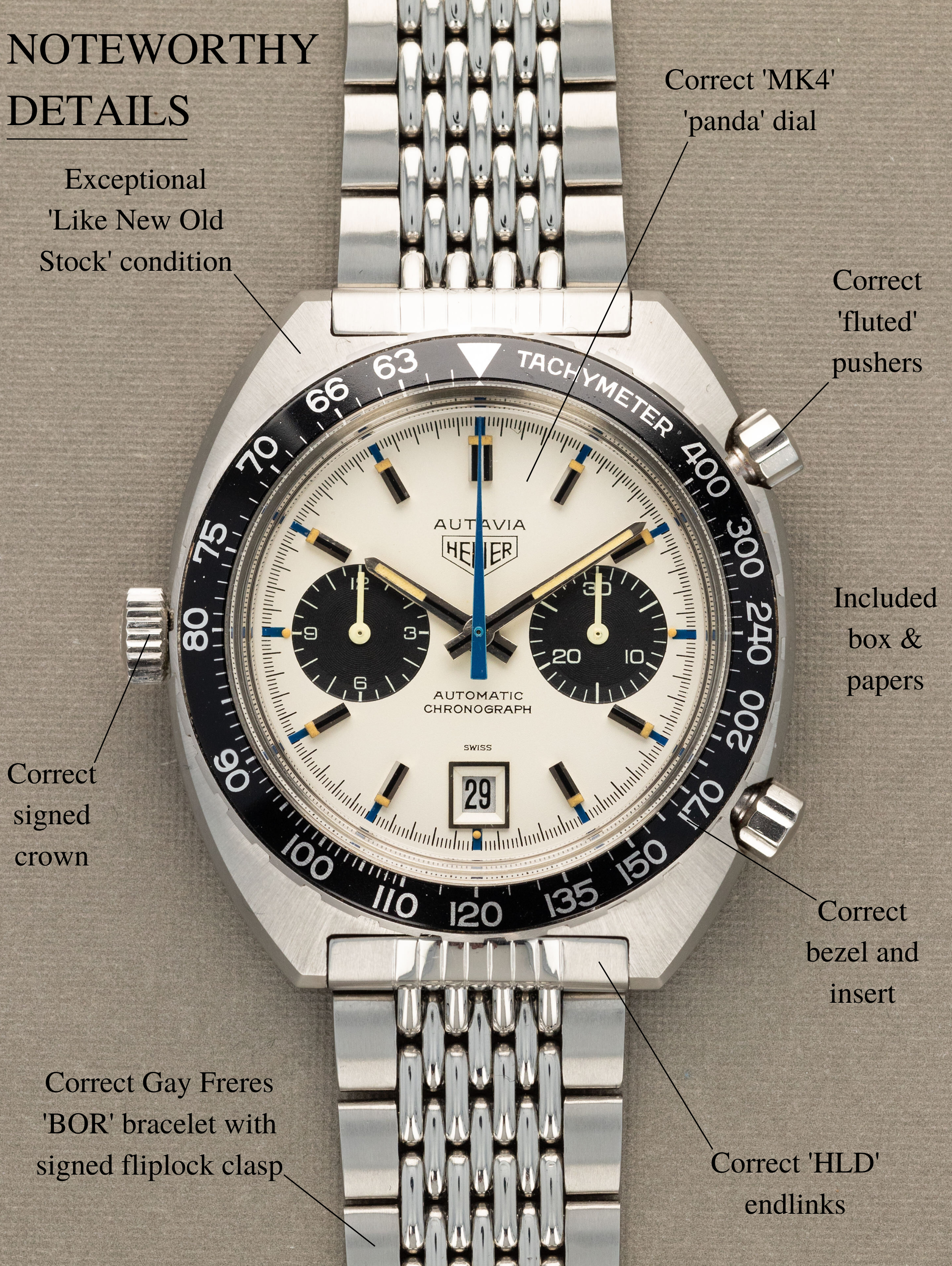 Heuer Autavia Ref. 1163T - 'Jo Siffert' LNOS w/ Box & Papers