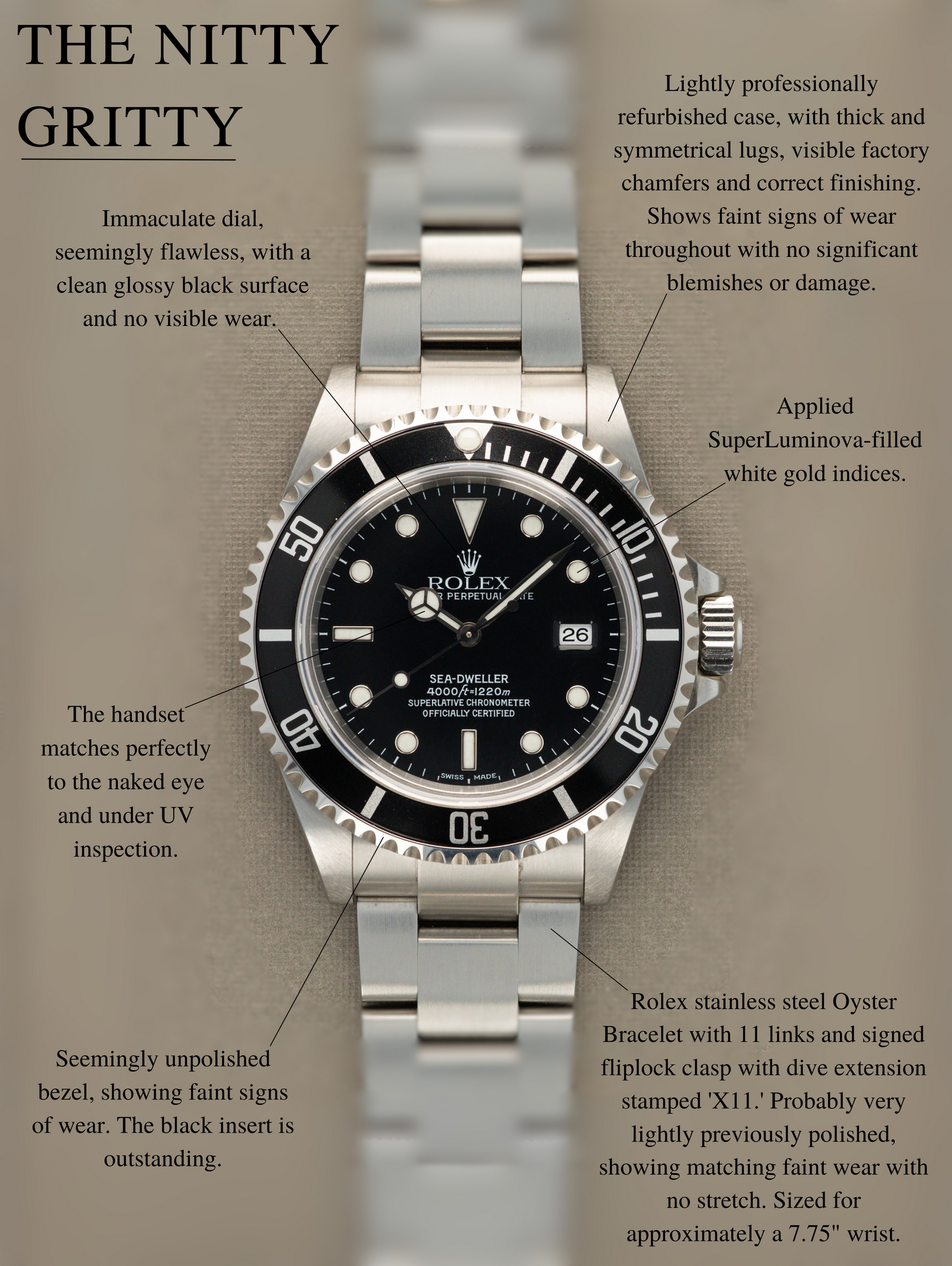 Rolex Sea-Dweller Ref. 16600 - SuperLuminova Dial w/ Box & Papers