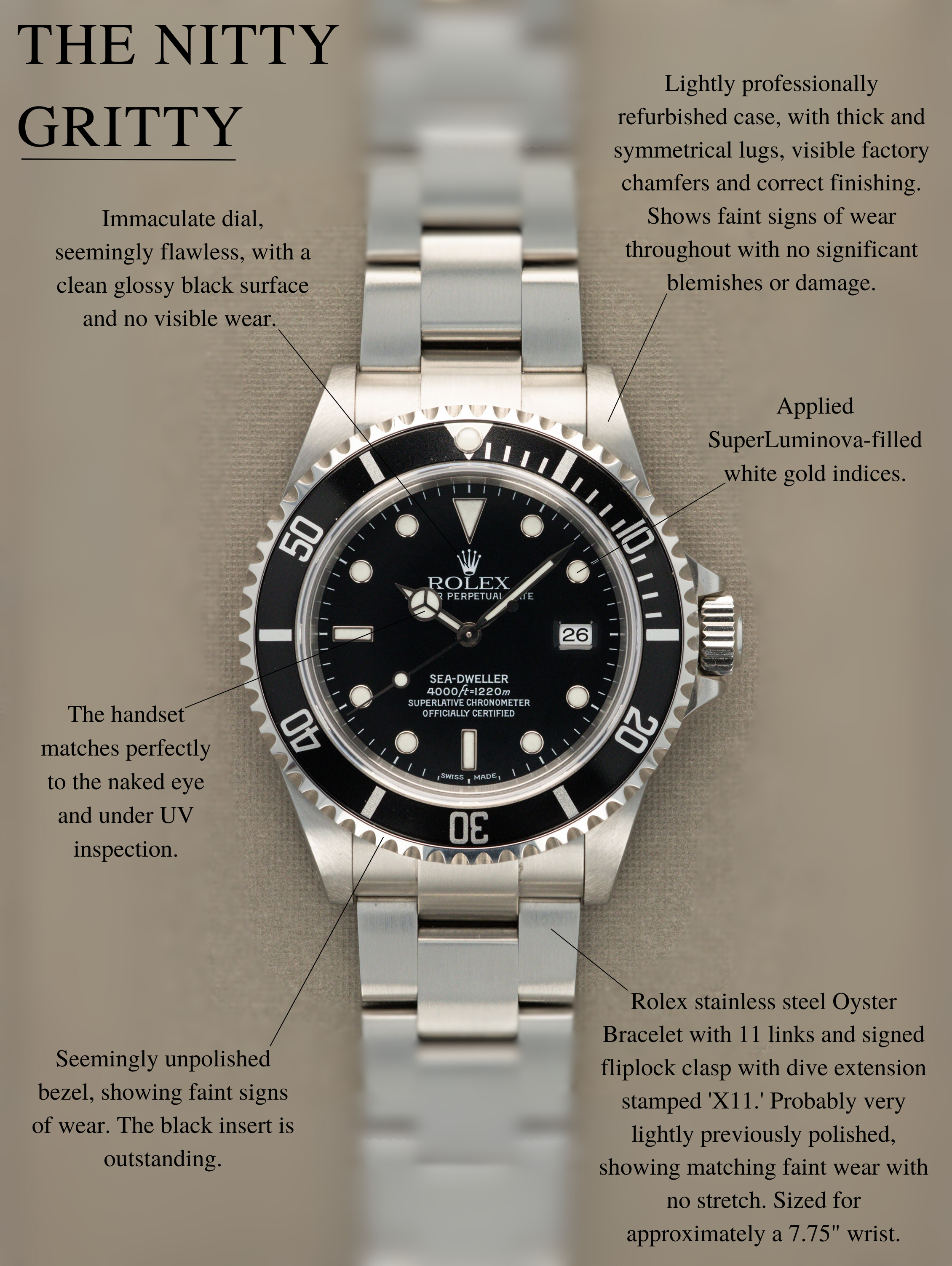 Rolex Sea-Dweller Ref. 16600 - SuperLuminova Dial w/ Box & Papers