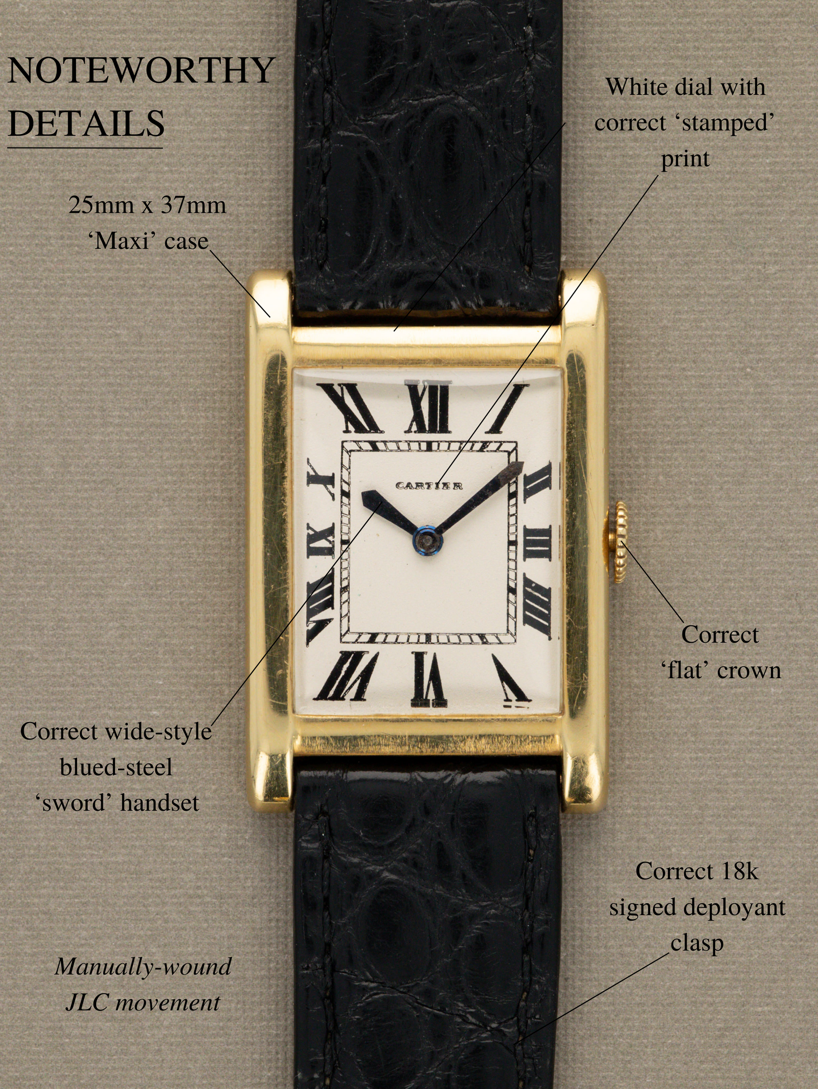 Cartier Tank 'Magnum' - 1940s W/ JLC Movement