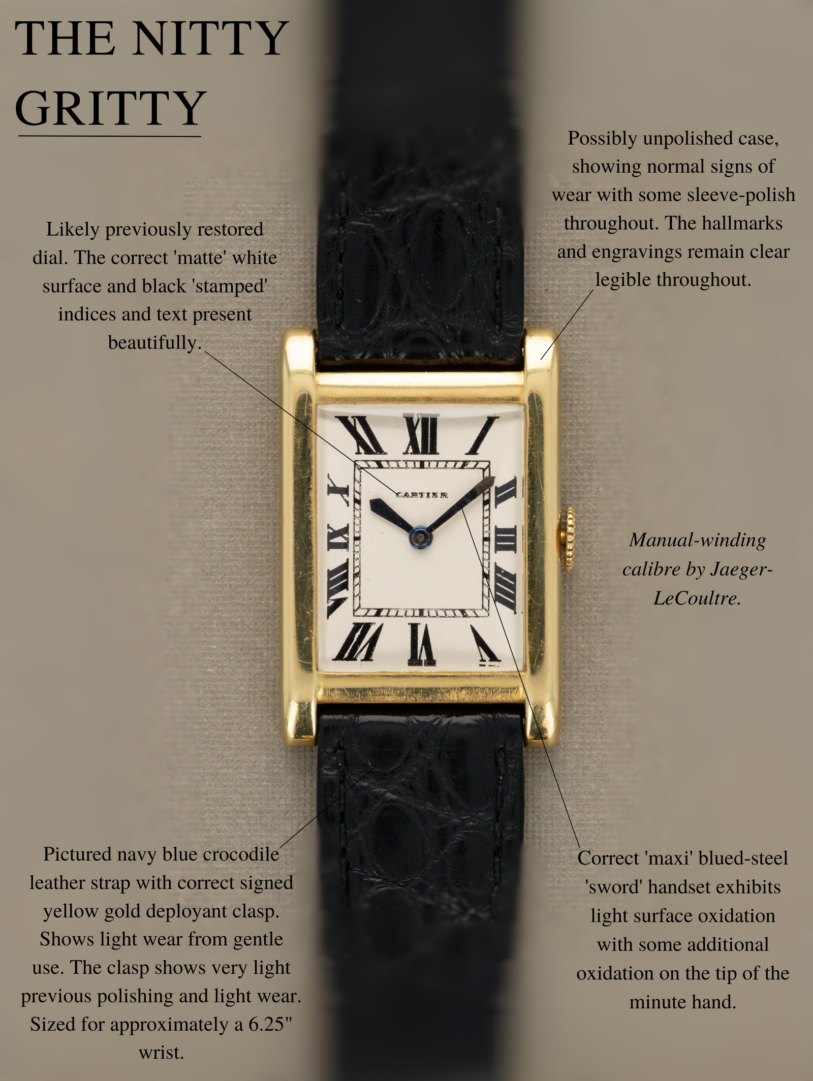 Cartier Tank 'Magnum' - 1940s W/ JLC Movement