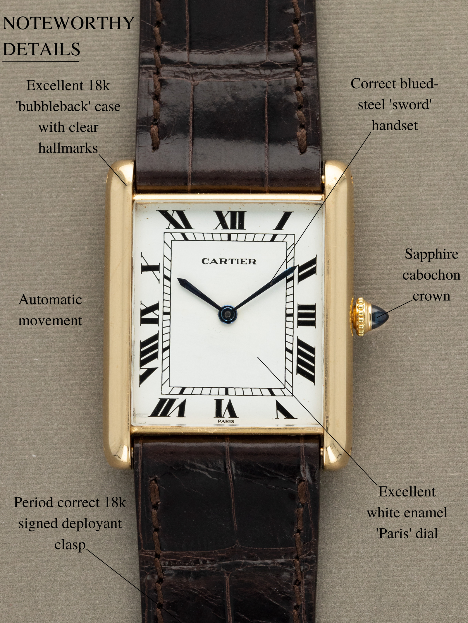 Cartier Tank Automatique 'Jumbo' XL - 'Paris' Dial