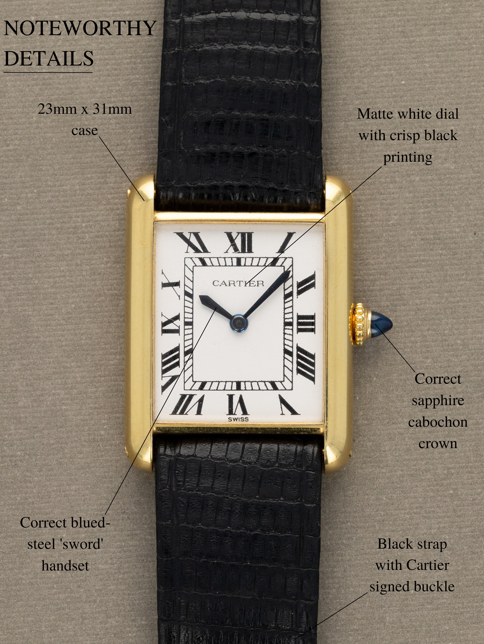 Cartier Tank Louis - 'Swiss' Dial Unpolished