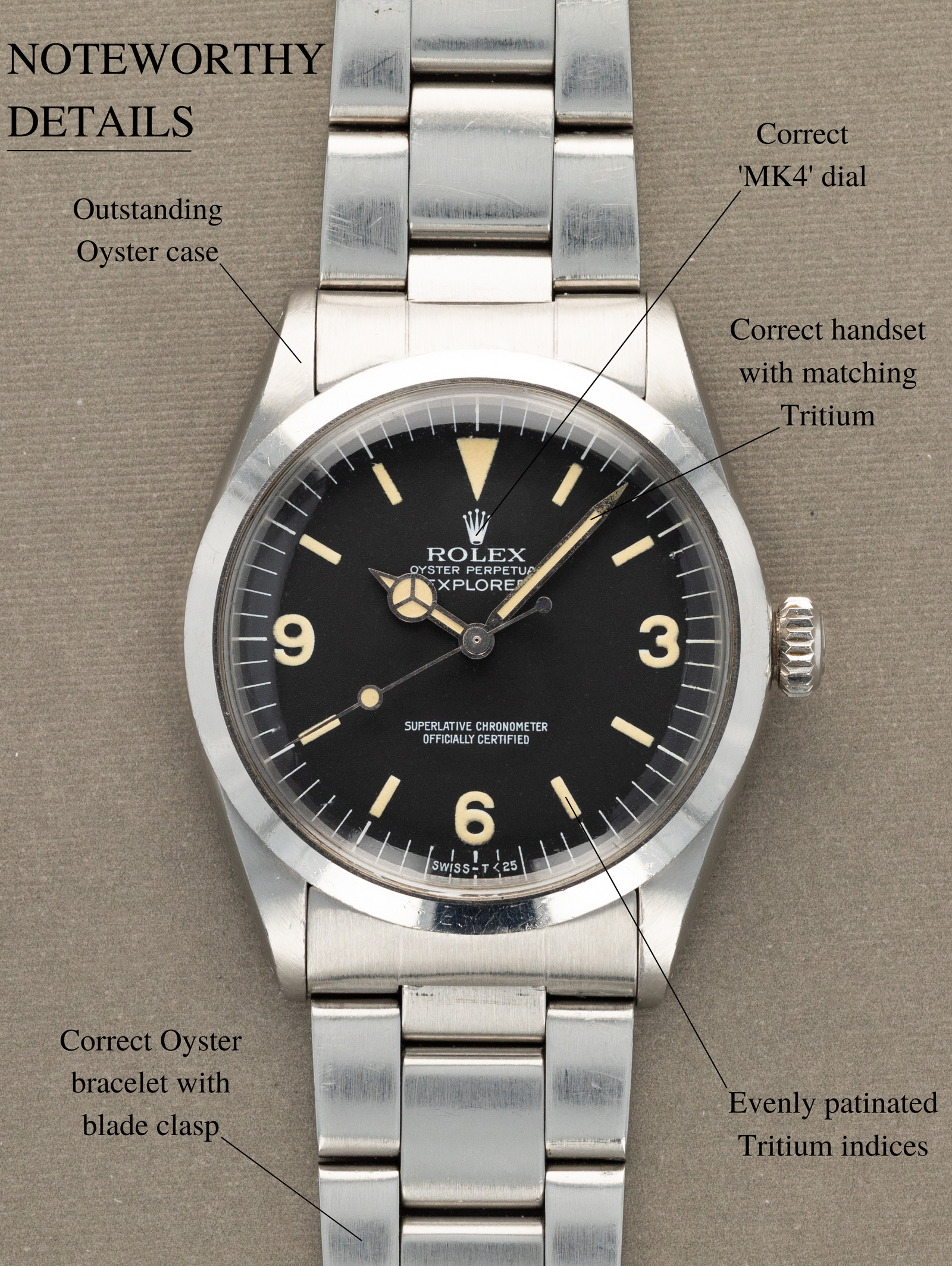 Rolex Explorer Ref. 1016 - 'MK4' Dial Unpolished