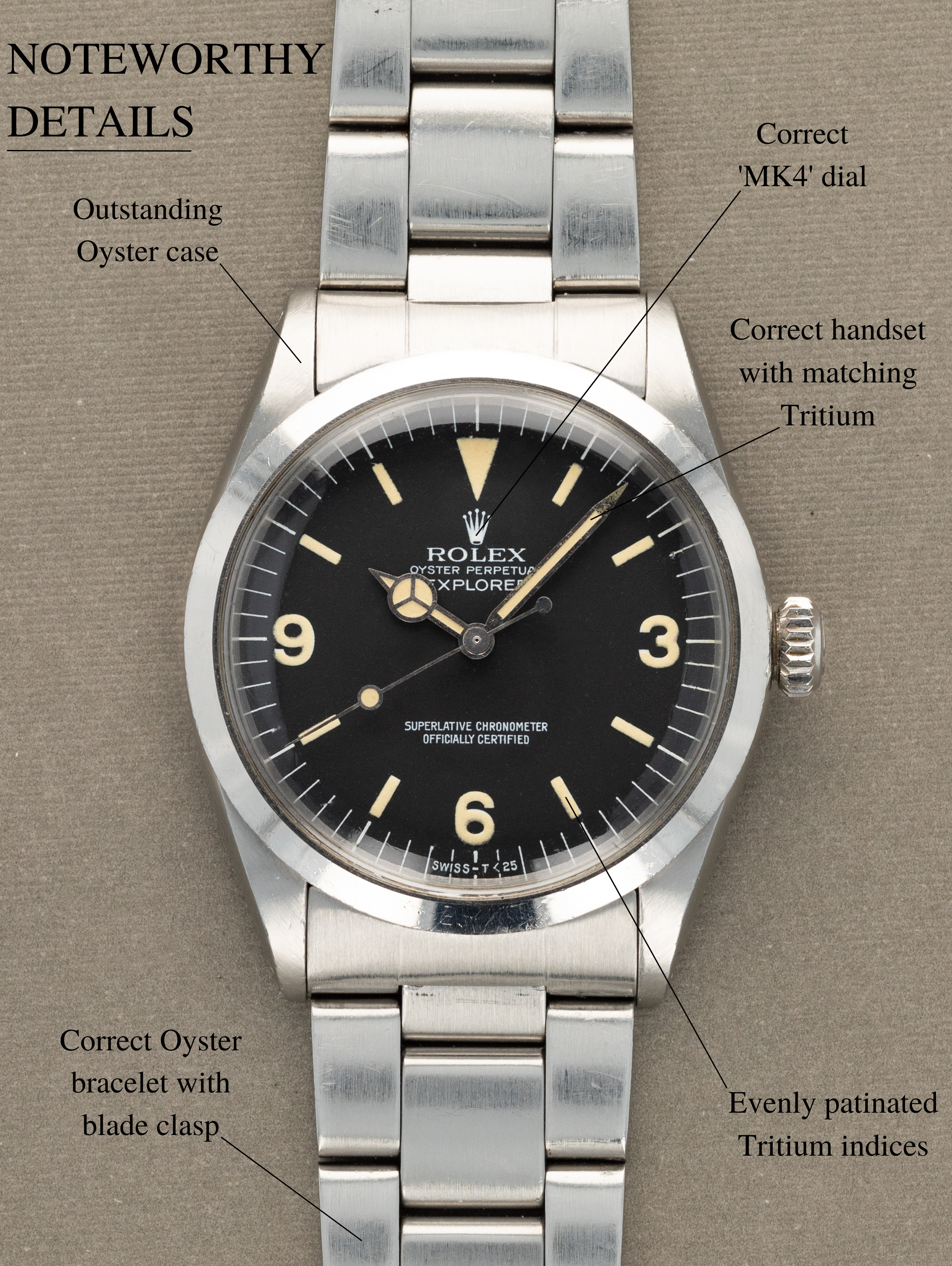 Rolex Explorer Ref. 1016 - 'MK4' Dial Unpolished