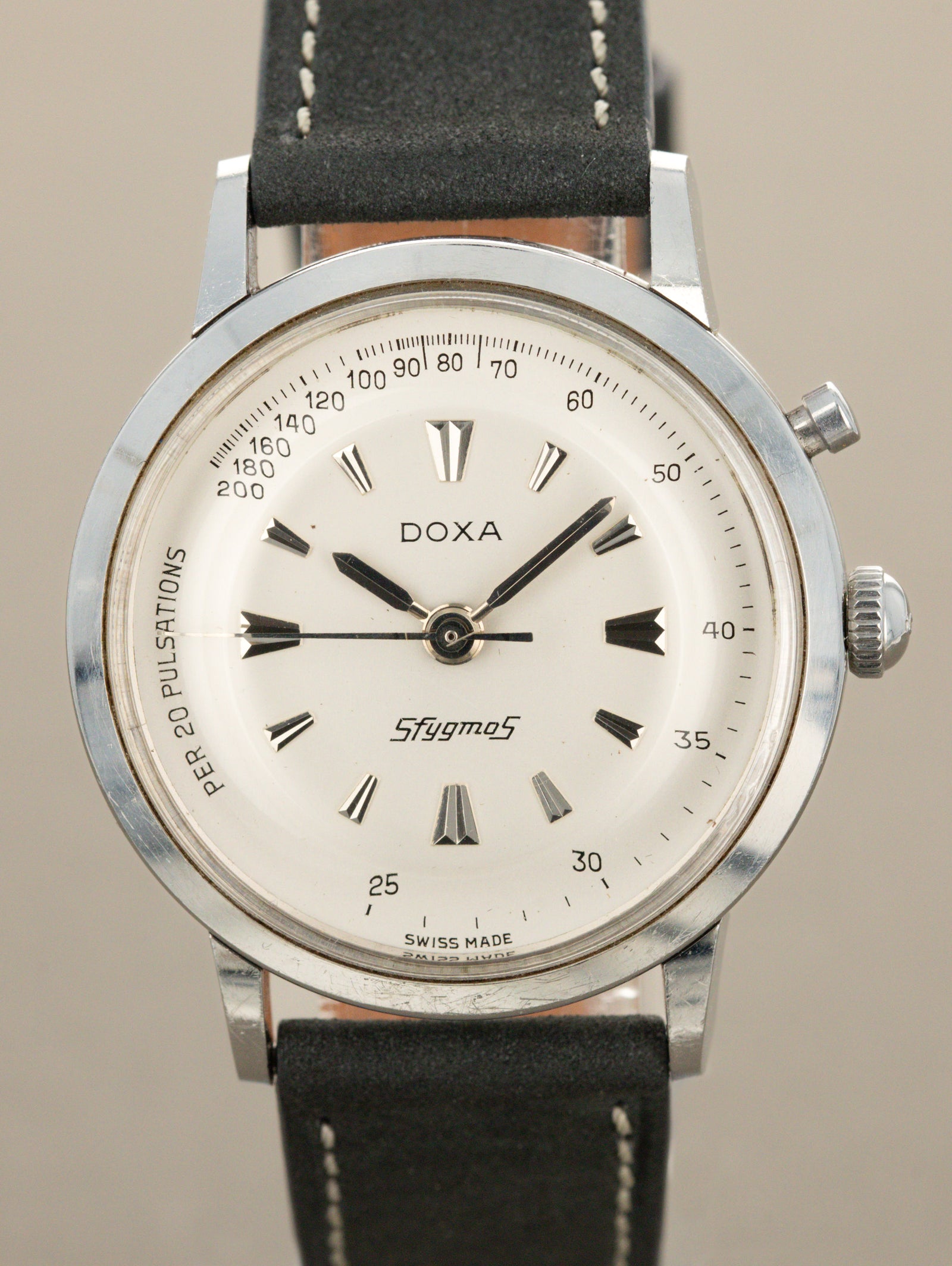 DOXA Sfygmos Ref. 7003-4 - Silver 'Pulsations' Dial Unpolished
