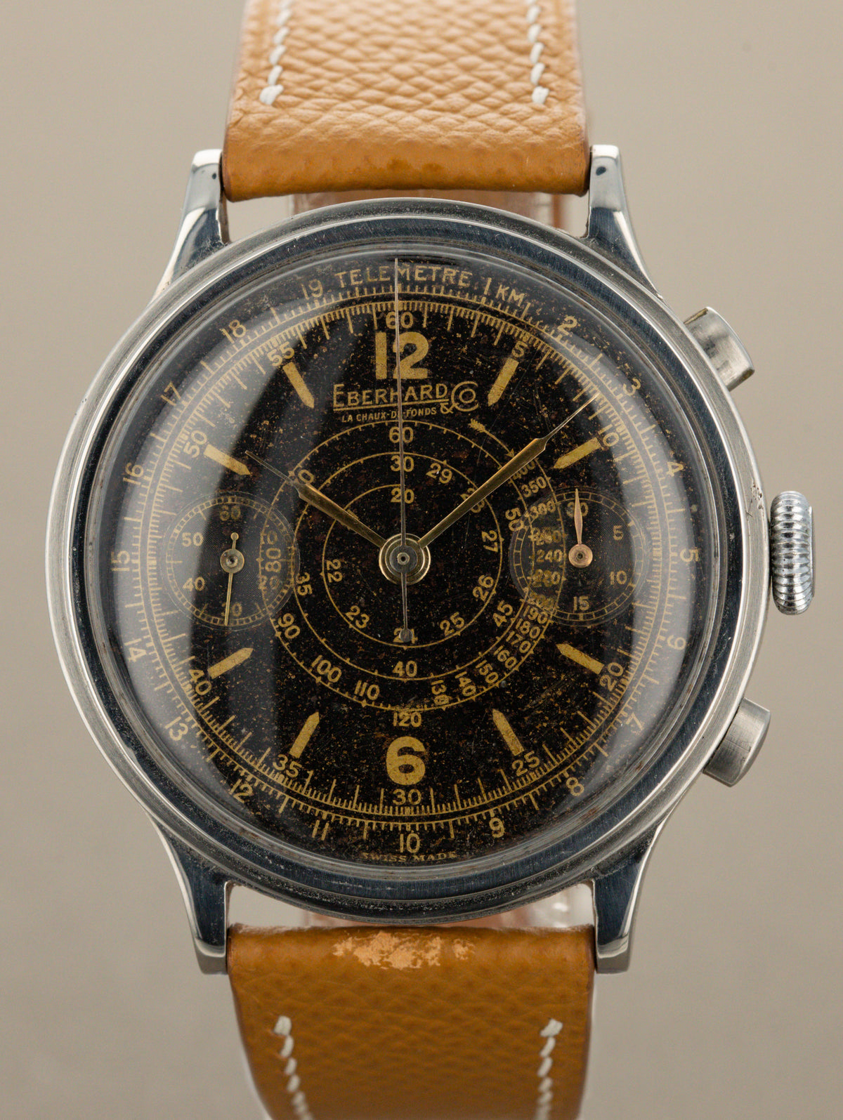Eberhard and Co. Pre Extra-Fort - Black Patina 'Snail' Dial
