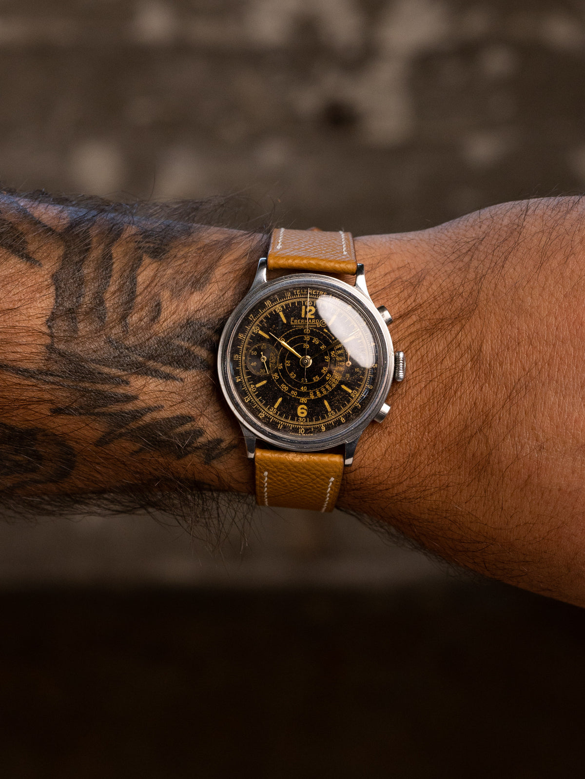 Eberhard and Co. Pre Extra-Fort - Black Patina 'Snail' Dial