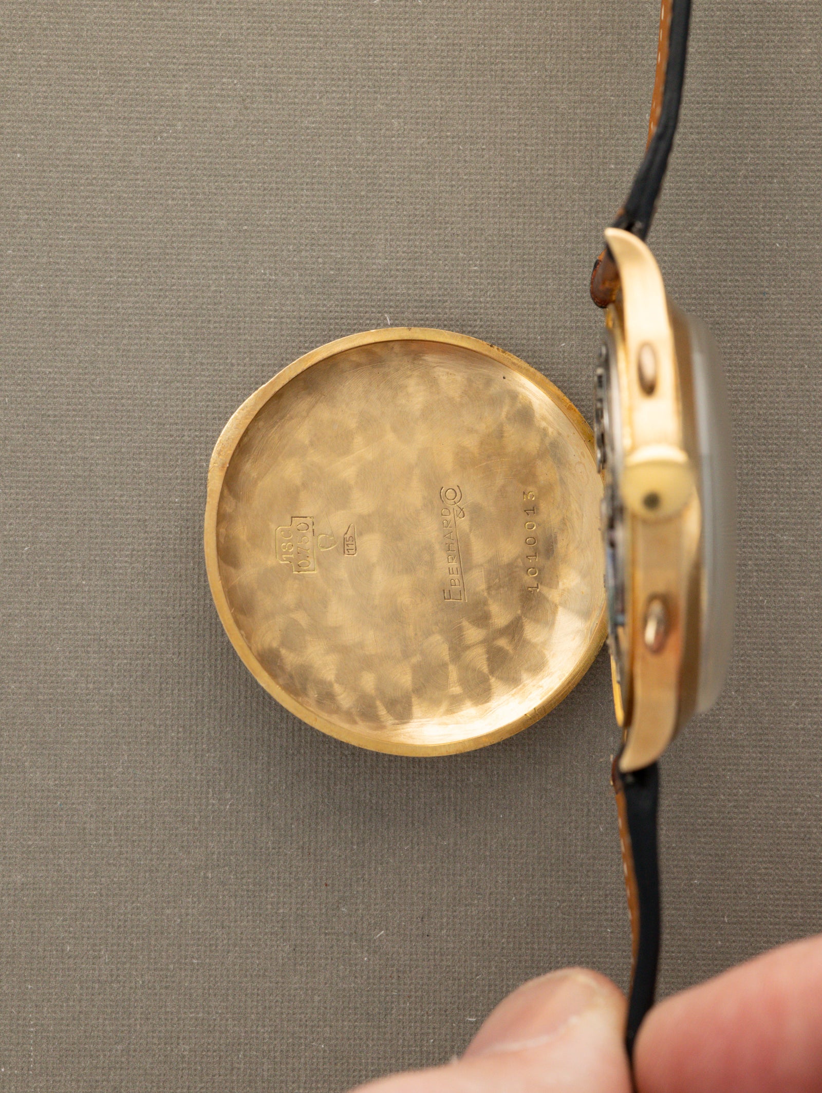Eberhard and Co. Pre Extra-Fort - Satin Silver 'Snail' Dial c. 1940