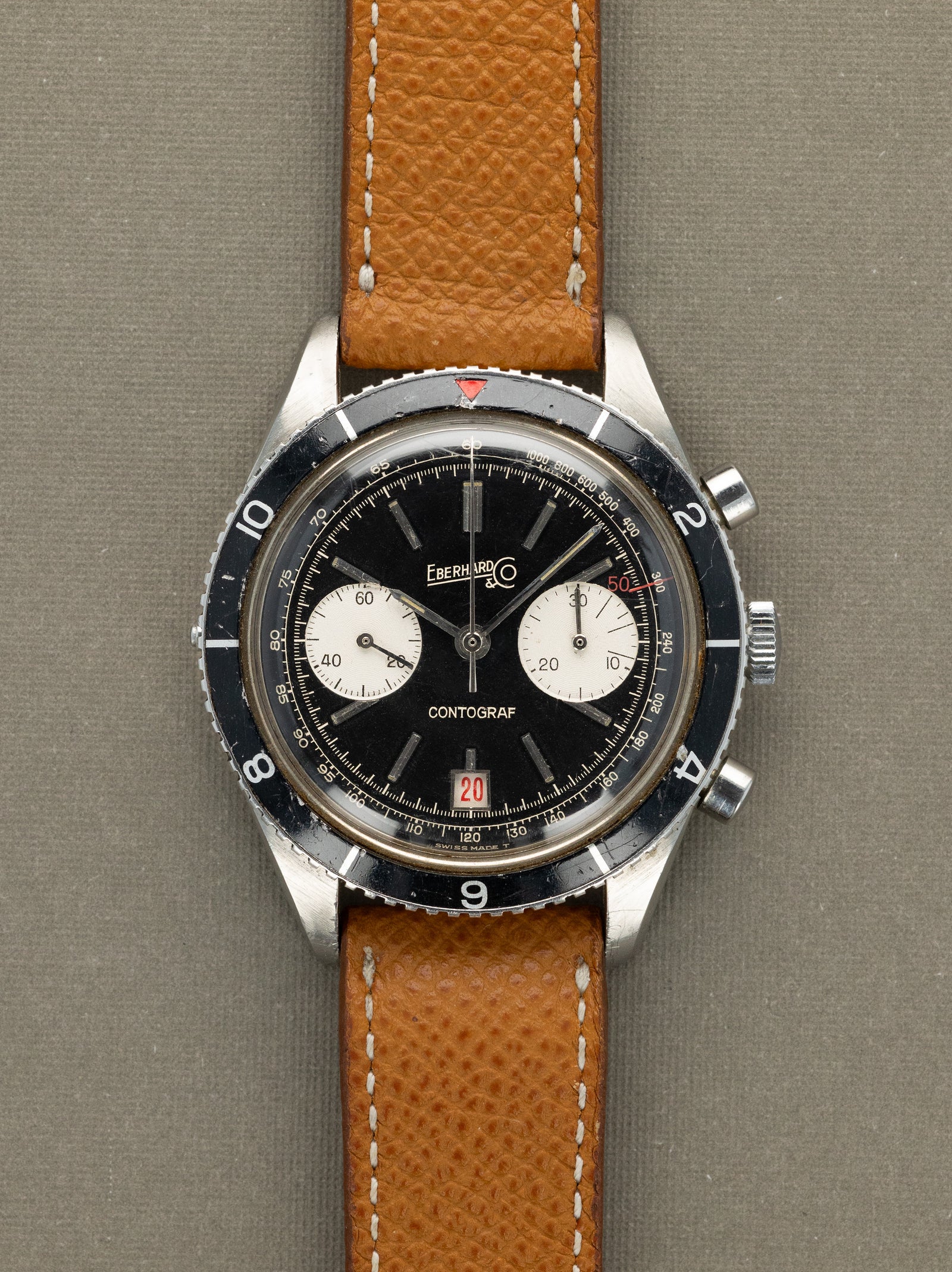 Eberhard and Co. Contograf Ref. 131501 - Satin Black Dial Unpolished