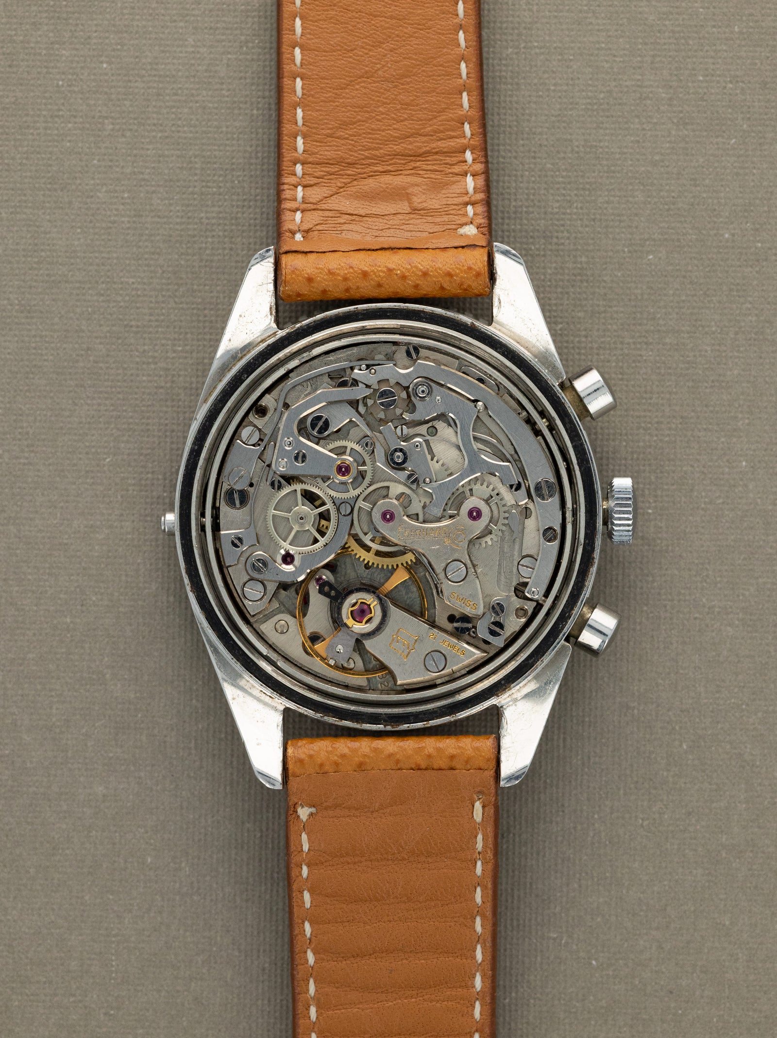 Eberhard and Co. Contograf Ref. 131501 - Satin Black Dial Unpolished