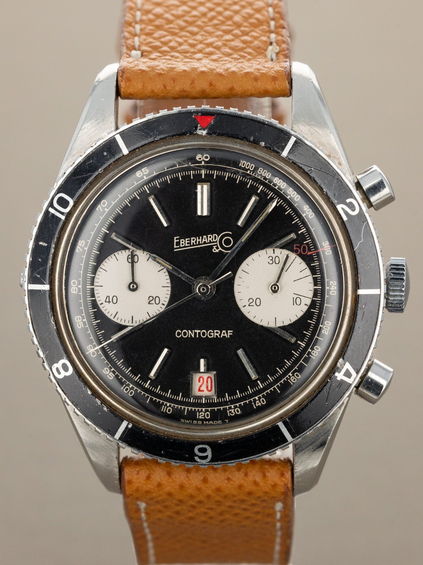 Eberhard and Co. Contograf Ref. 131501 - Satin Black Dial Unpolished