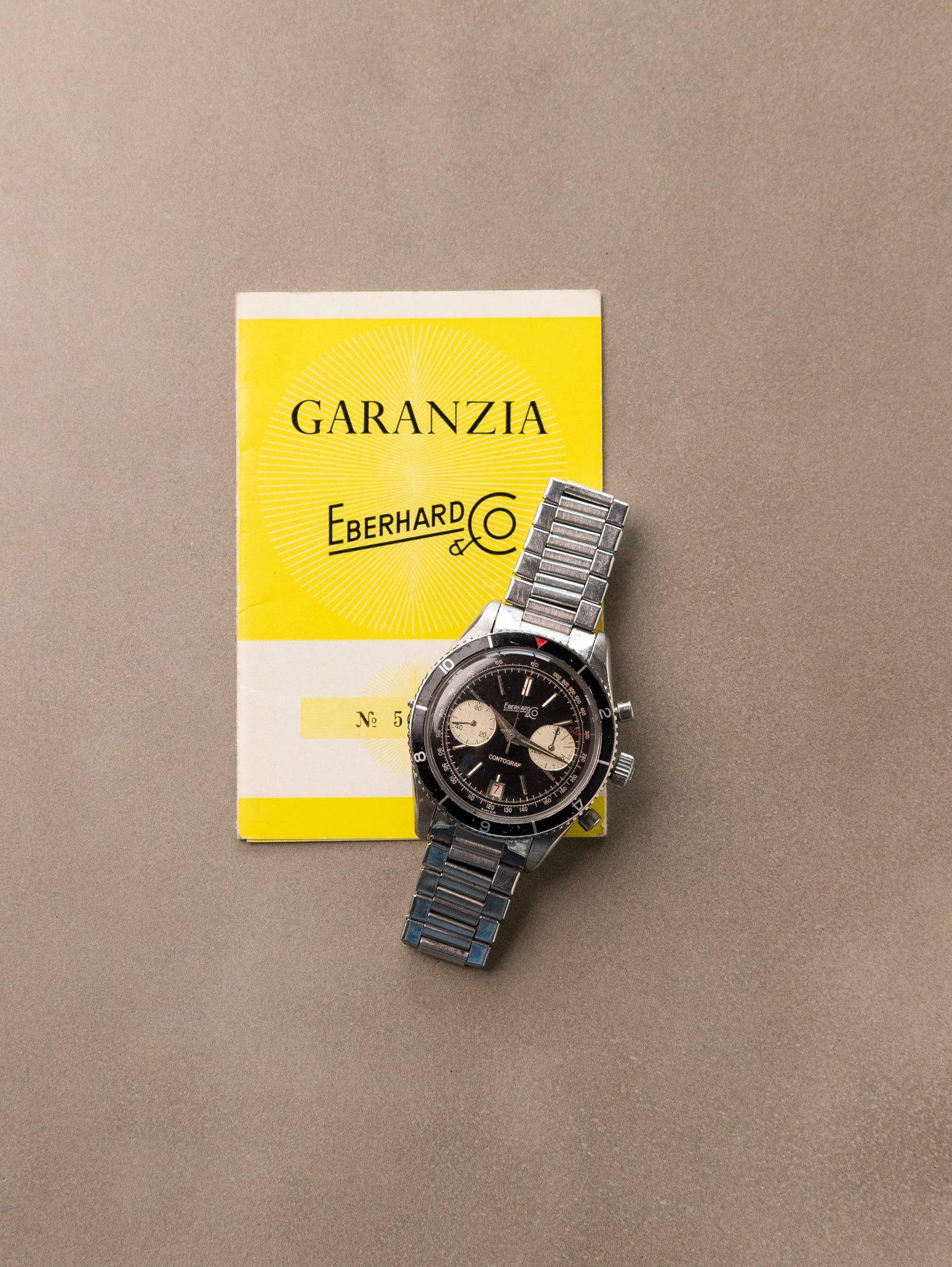 Eberhard and Co. Contograf Ref. 14901 - Black Tritium Dial W/ Papers