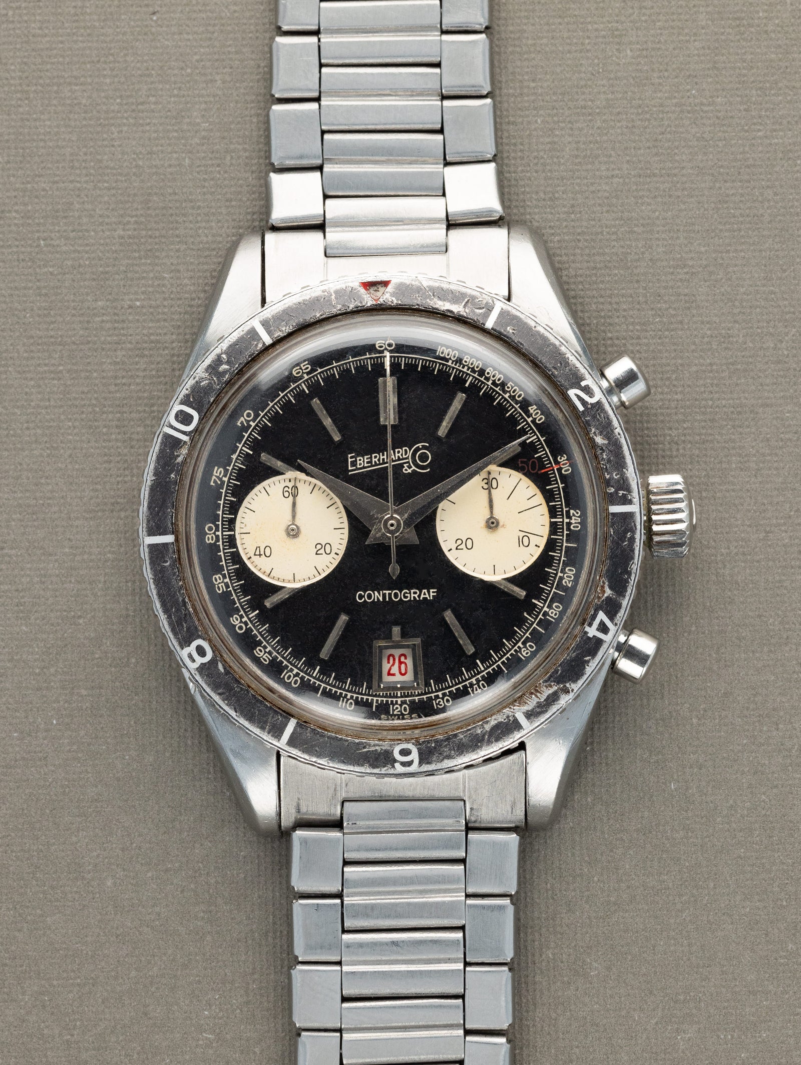 Eberhard and Co. Contograf Chronograph Ref. 14901 - Non-Luminous Dial Unpolished