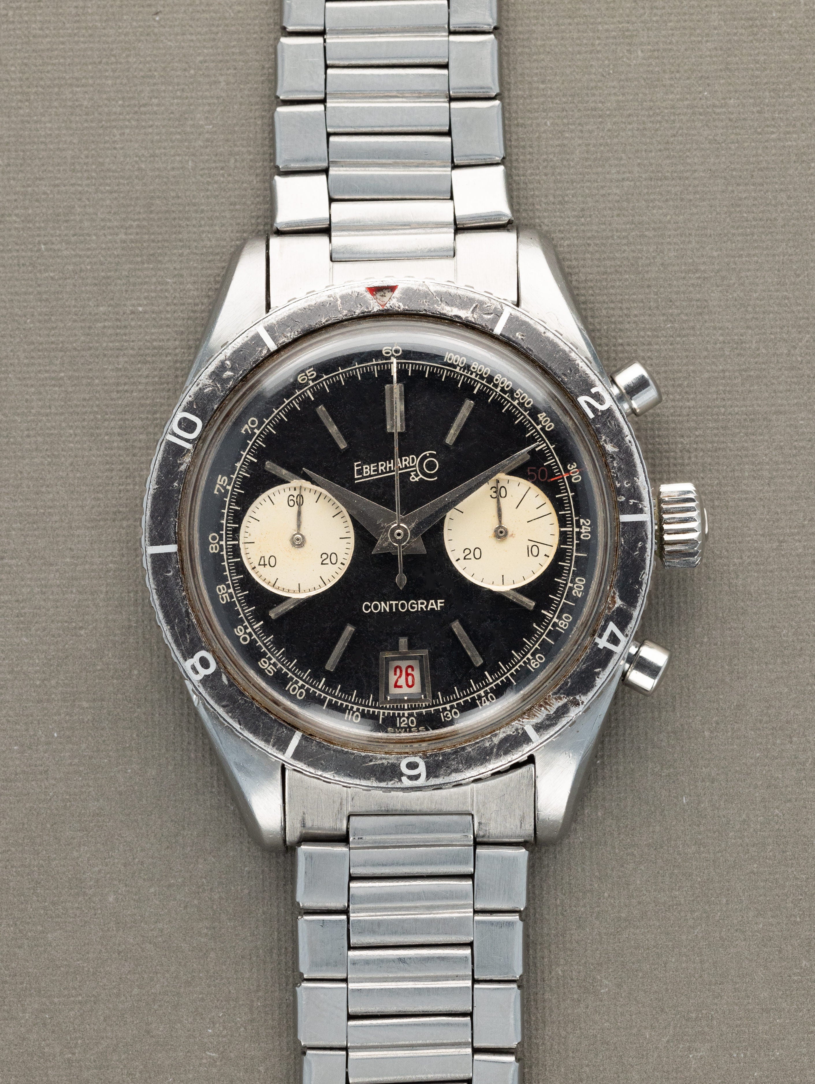 Eberhard and Co. Contograf Chronograph Ref. 14901 - Non-Luminous Dial Unpolished