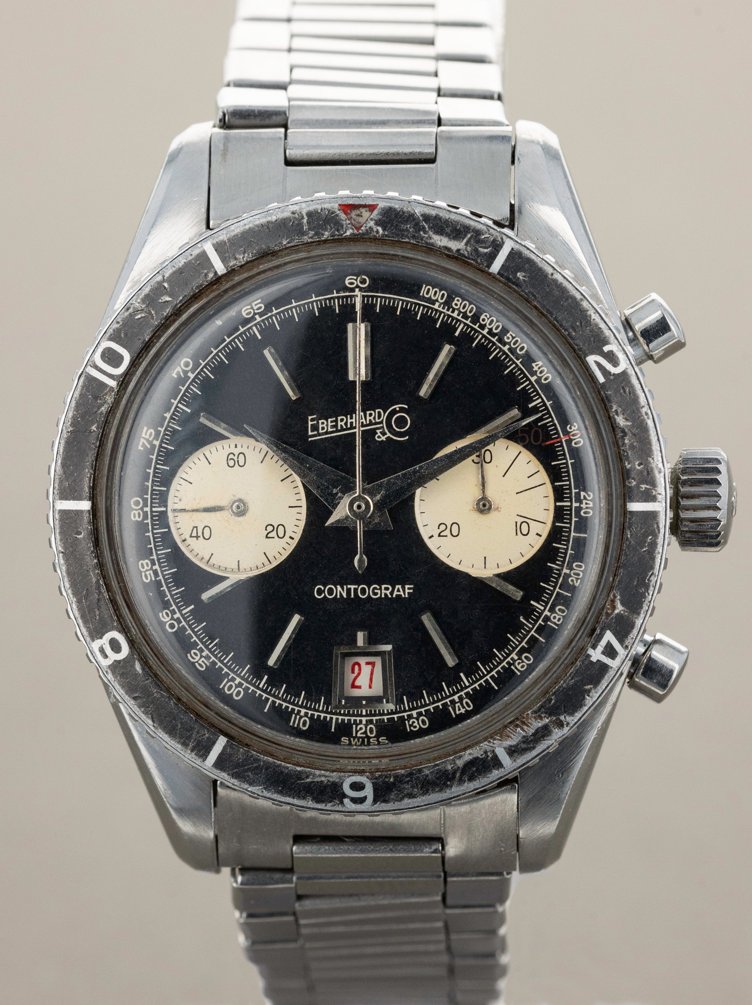 Eberhard and Co. Contograf Chronograph Ref. 14901 - Non-Luminous Dial Unpolished