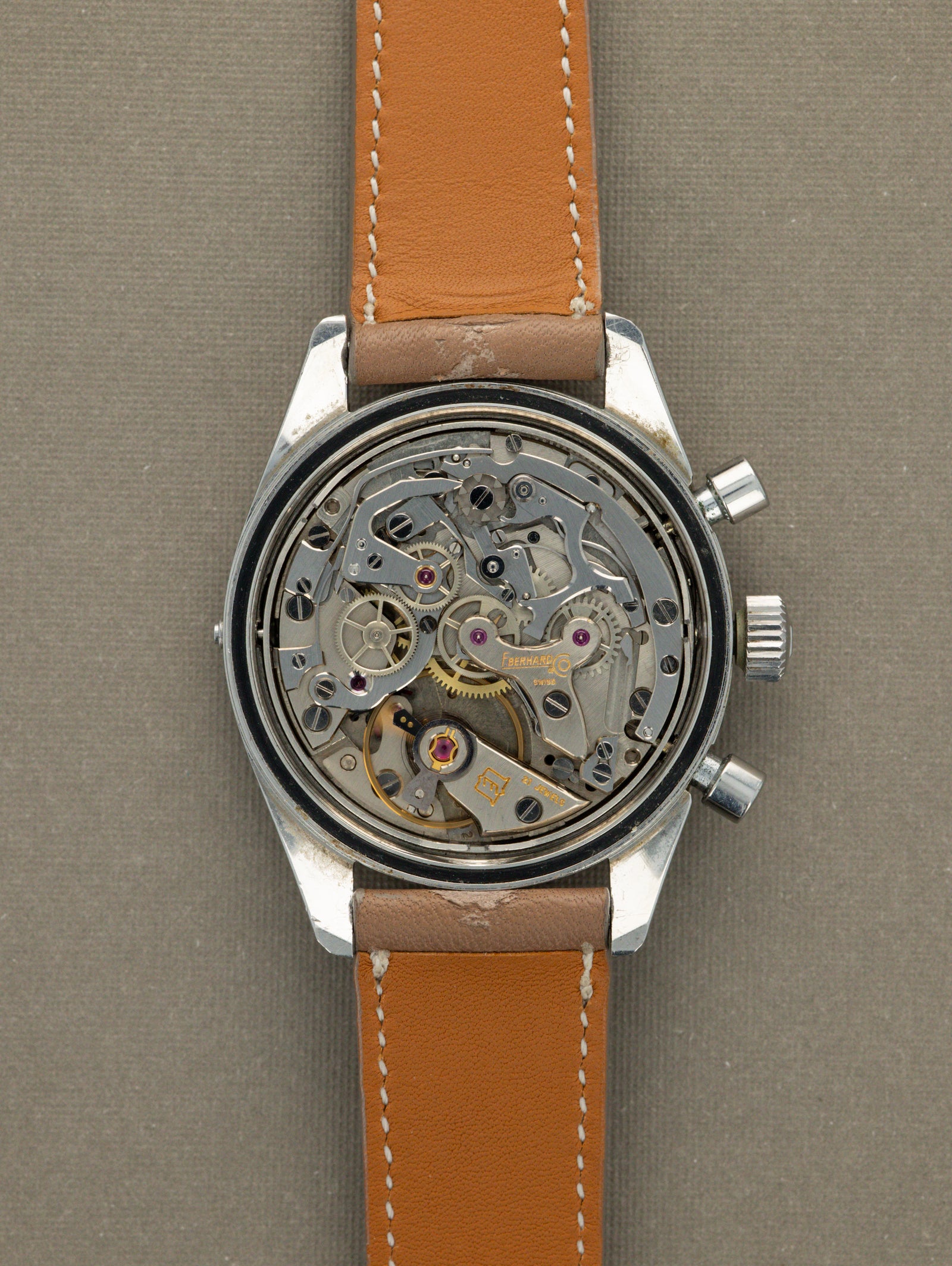 Eberhard and Co. Contograf Ref. 131501 - Sunburst Silver Non-Luminous Dial Unpolished