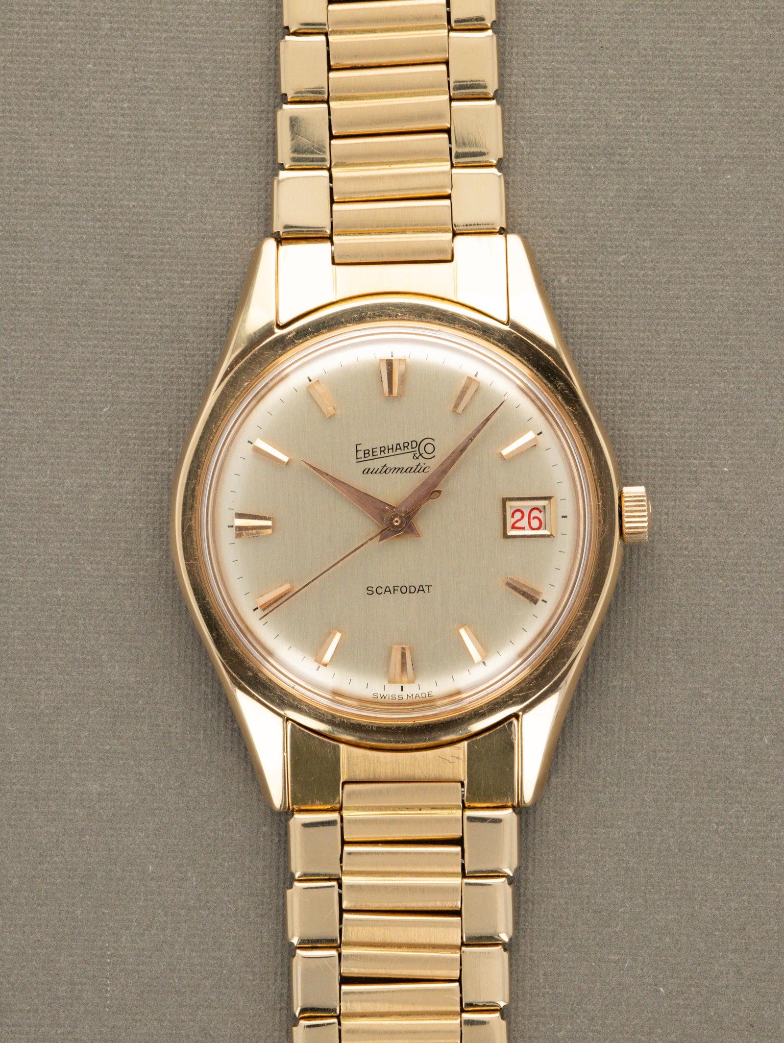 Eberhard and Co. Scafodat Ref. 11532-1 - 'Brushed' Silver Non-Luminous Dial W/ Box