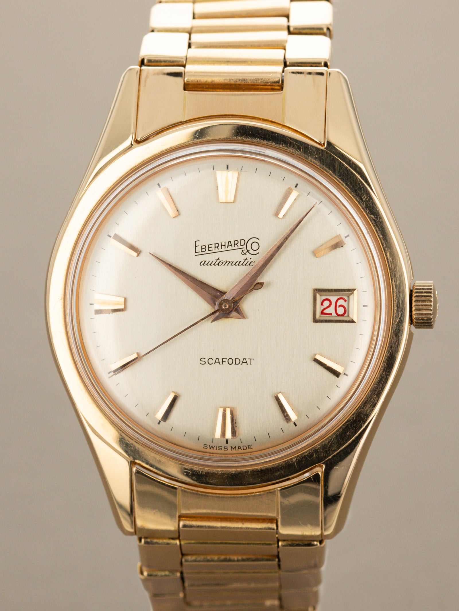 Eberhard and Co. Scafodat Ref. 11532-1 - 'Brushed' Silver Non-Luminous Dial W/ Box