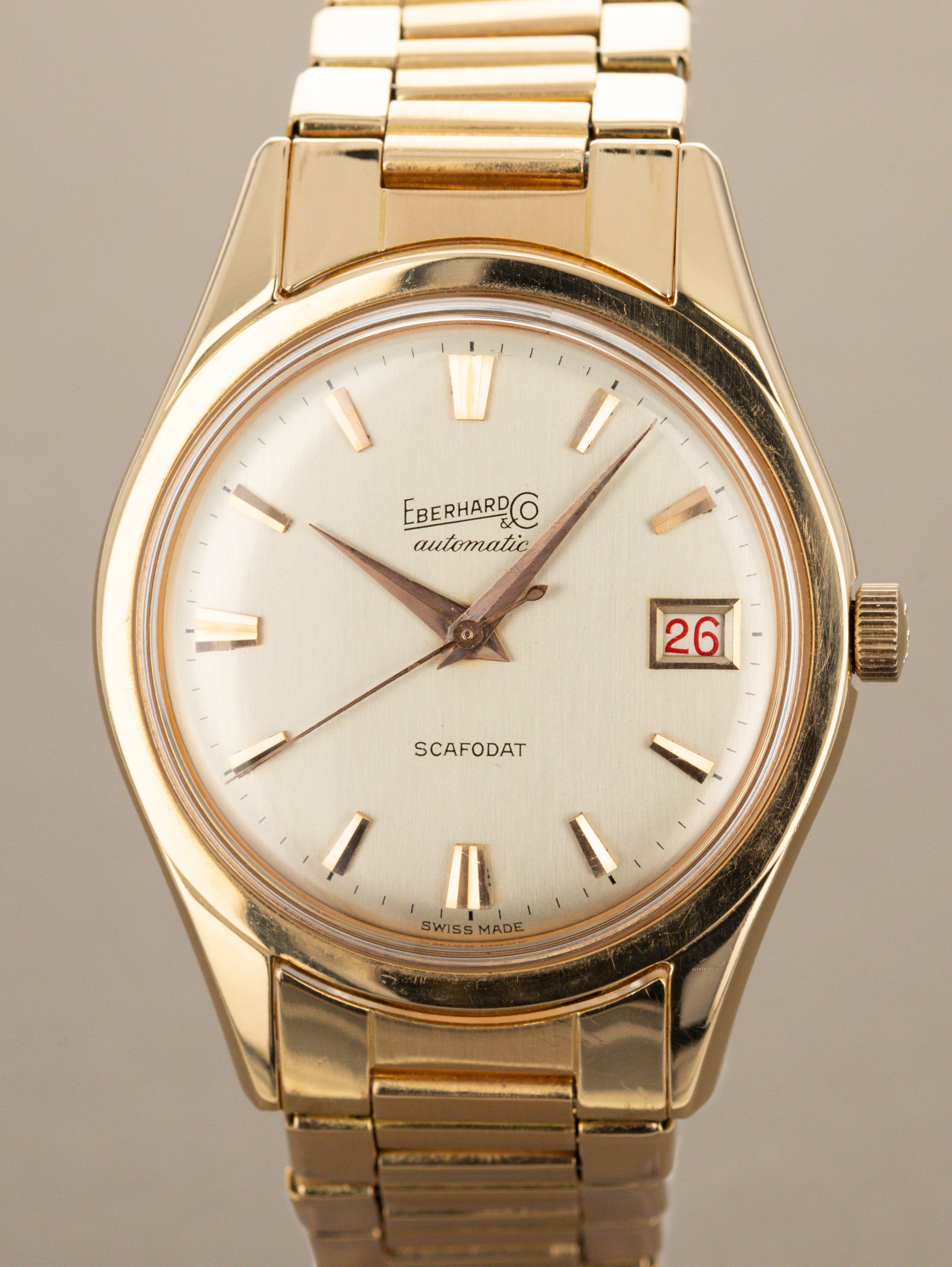Eberhard and Co. Scafodat Ref. 11532-1 - 'Brushed' Silver Non-Luminous Dial W/ Box