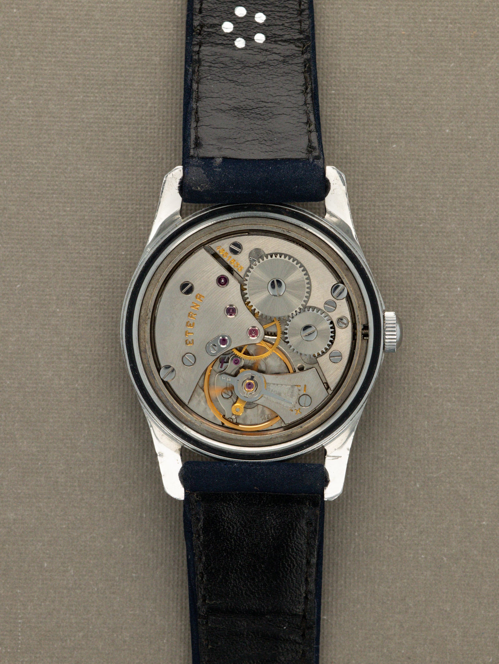 Eterna KonTiki Ref. 130T - Sunburst Silver 'Domed' Dial Unpolished W/ Box