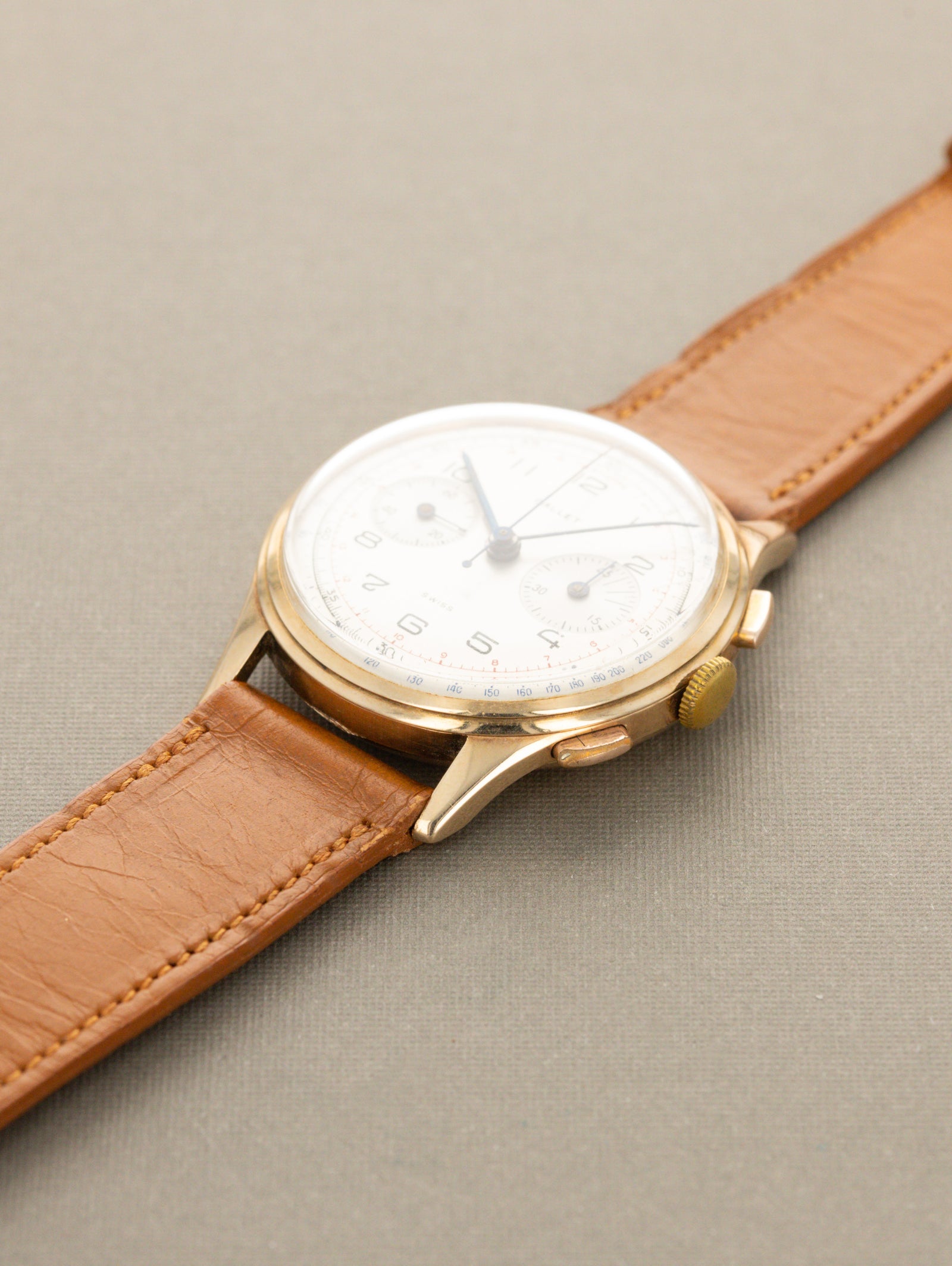Gallet MultiChron Chronograph - 'Brushed' Silver Non-Luminous Dial