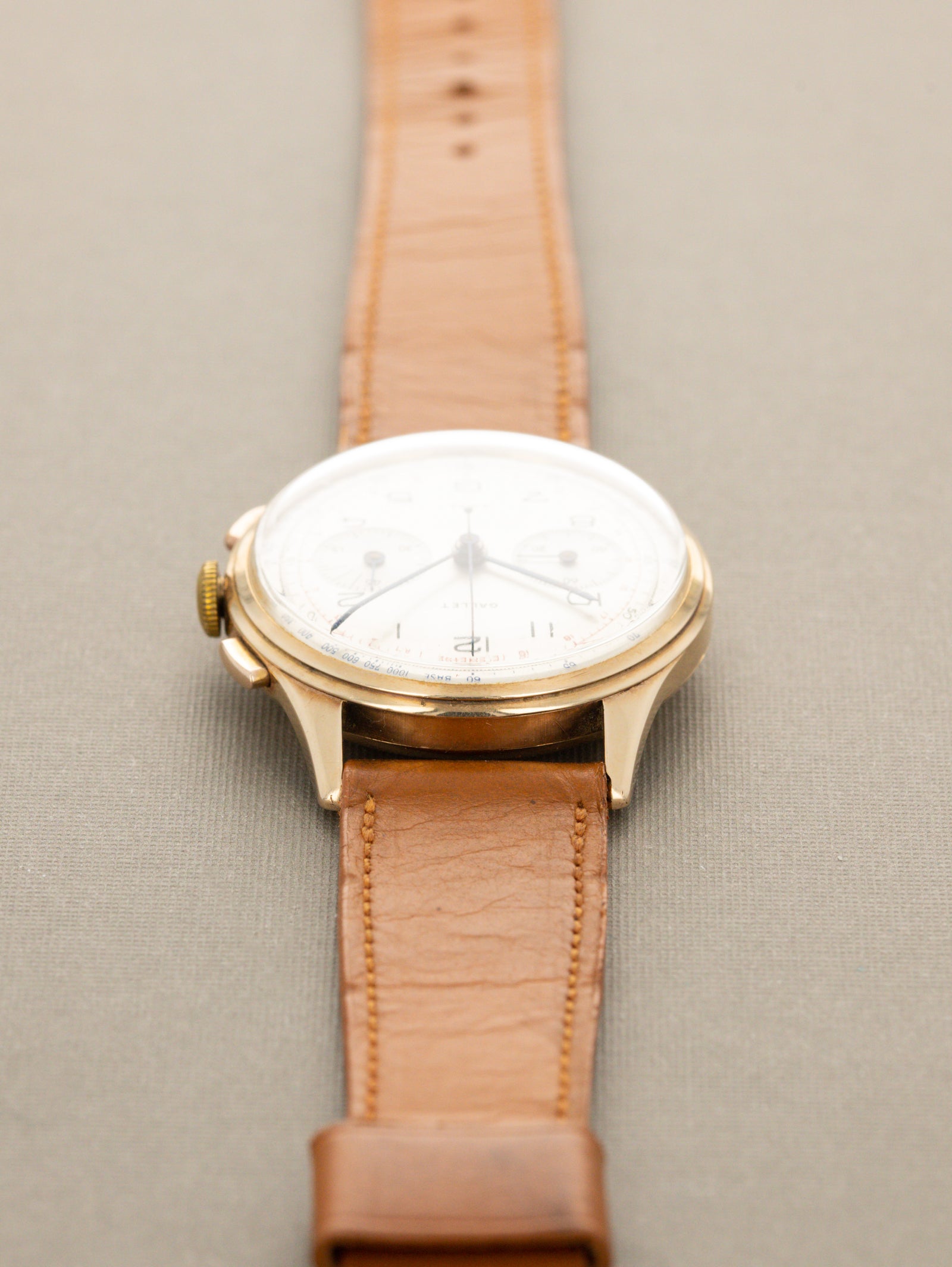 Gallet MultiChron Chronograph - 'Brushed' Silver Non-Luminous Dial