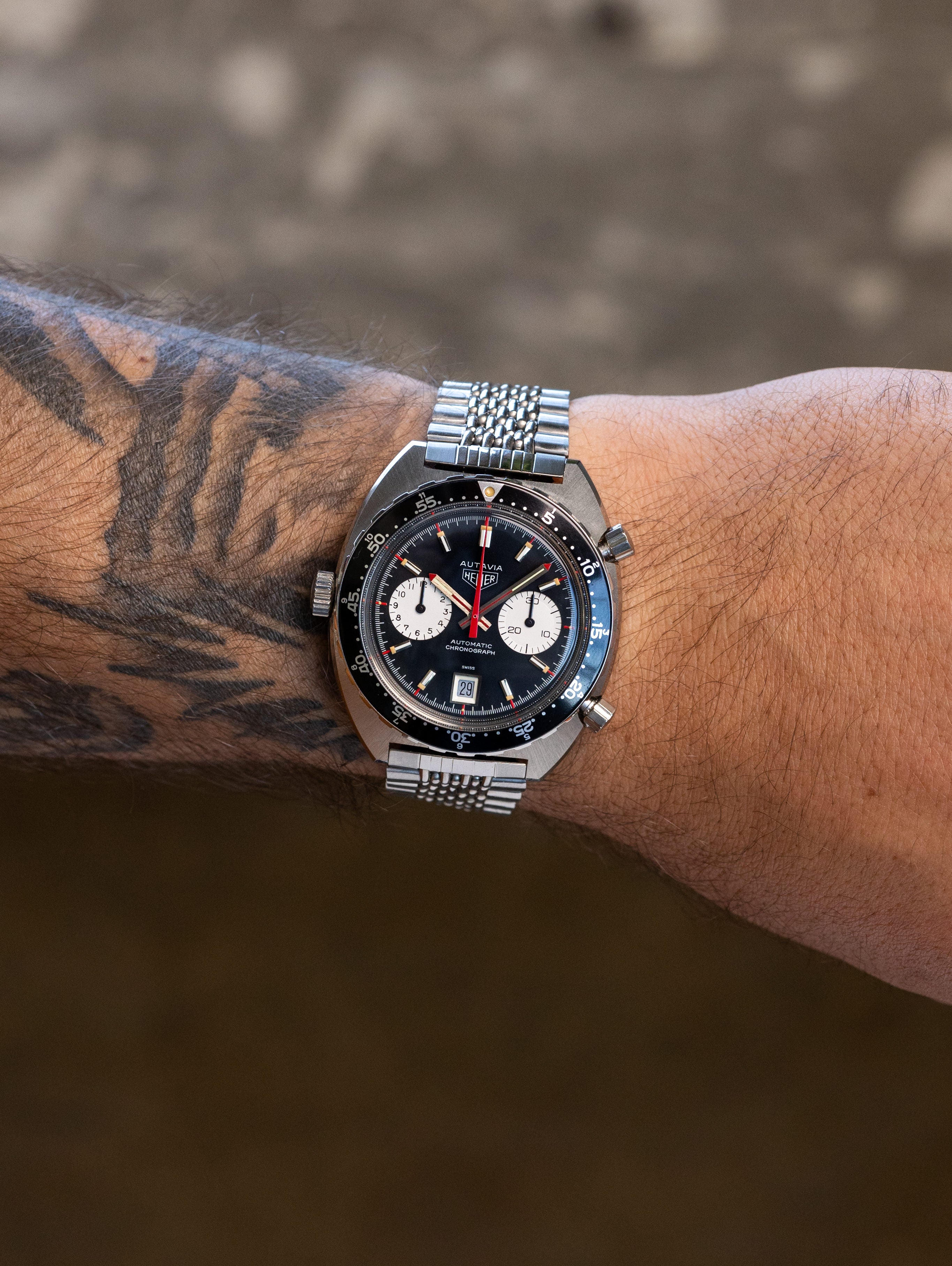 Heuer Autavia Ref. 1163V 'Viceroy' - LNOS w/ Caseback Sticker