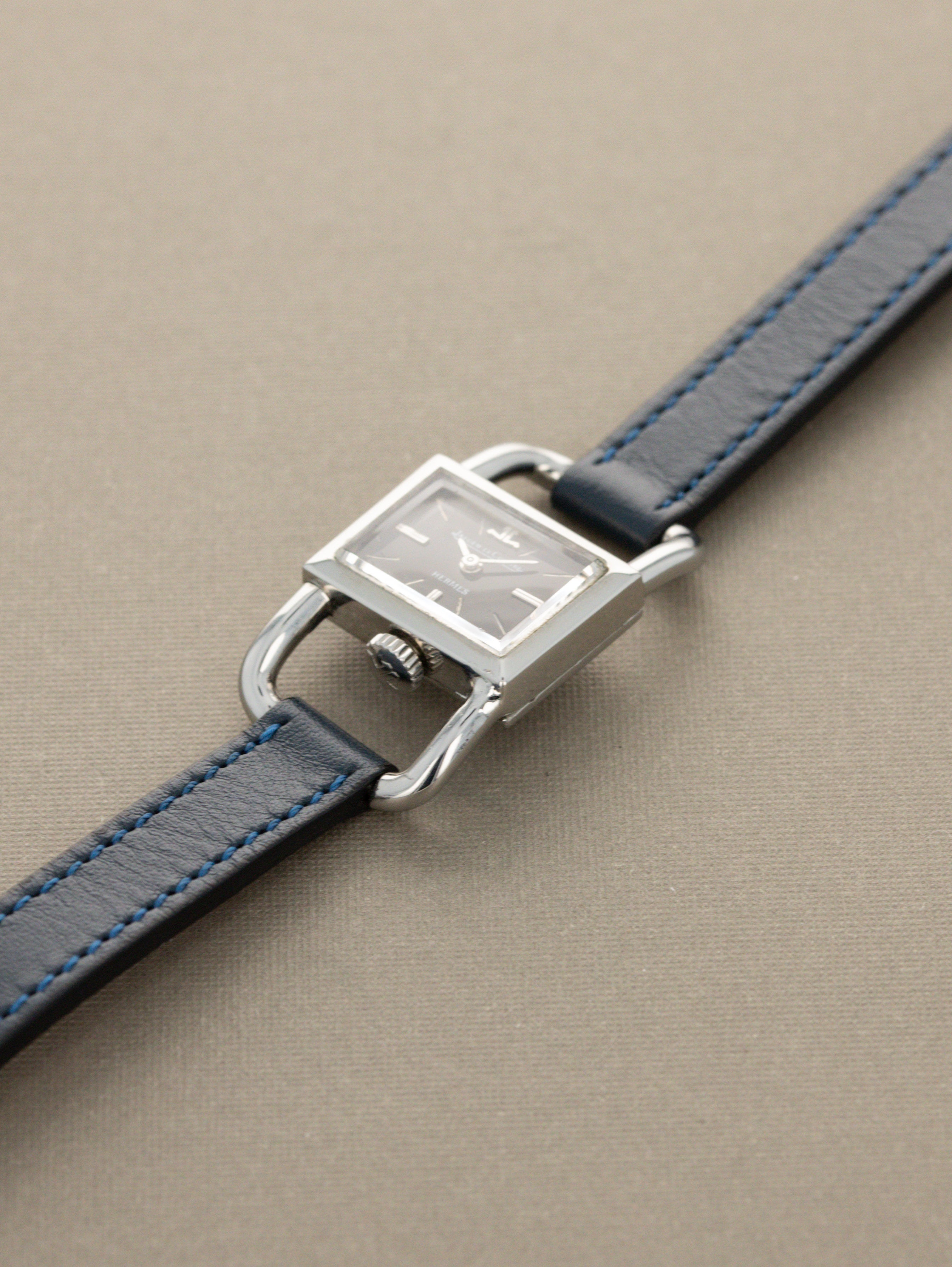 Jaeger-LeCoultre Etrier Ref. 1670.42 - Gloss Black Dial 'Hermès' Retai