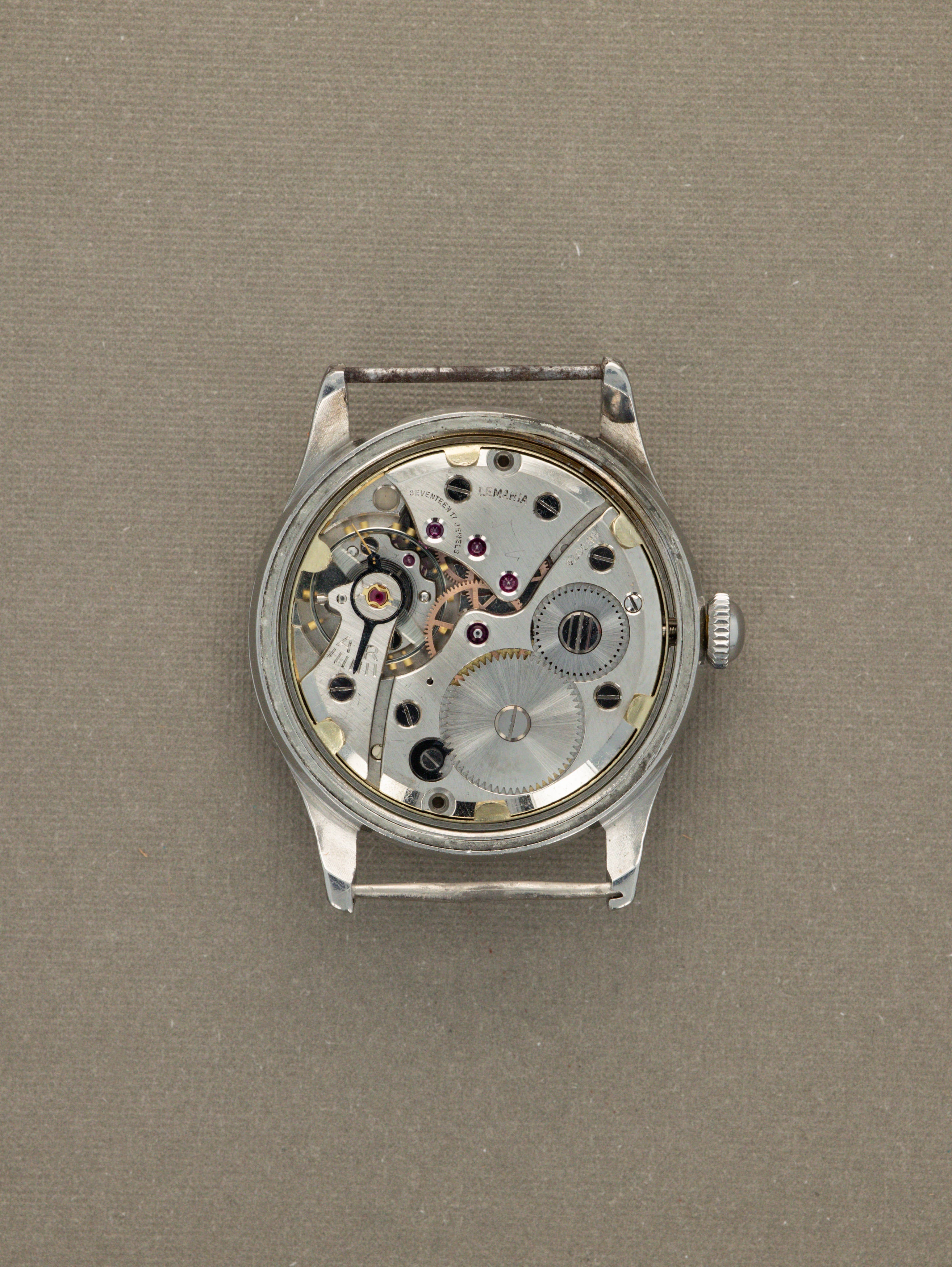 Lemania Field Watch Ref. 203-4 - 'Brushed' Silver Dial