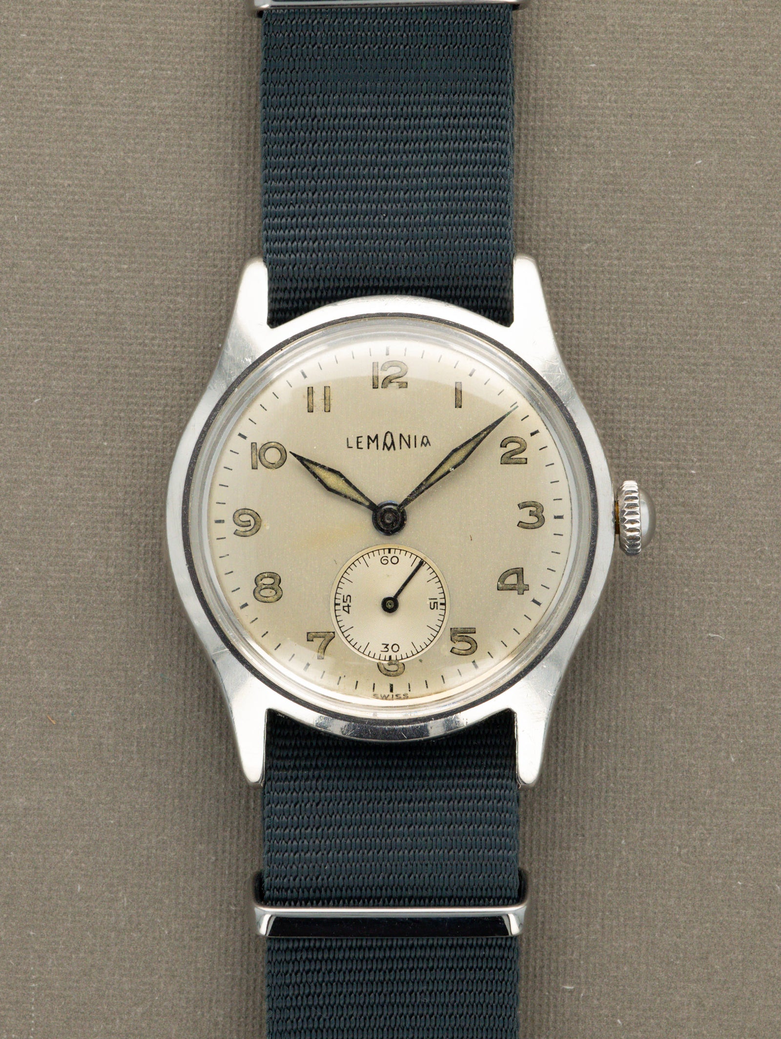 Lemania Field Watch Ref. 203-4 - 'Brushed' Silver Dial