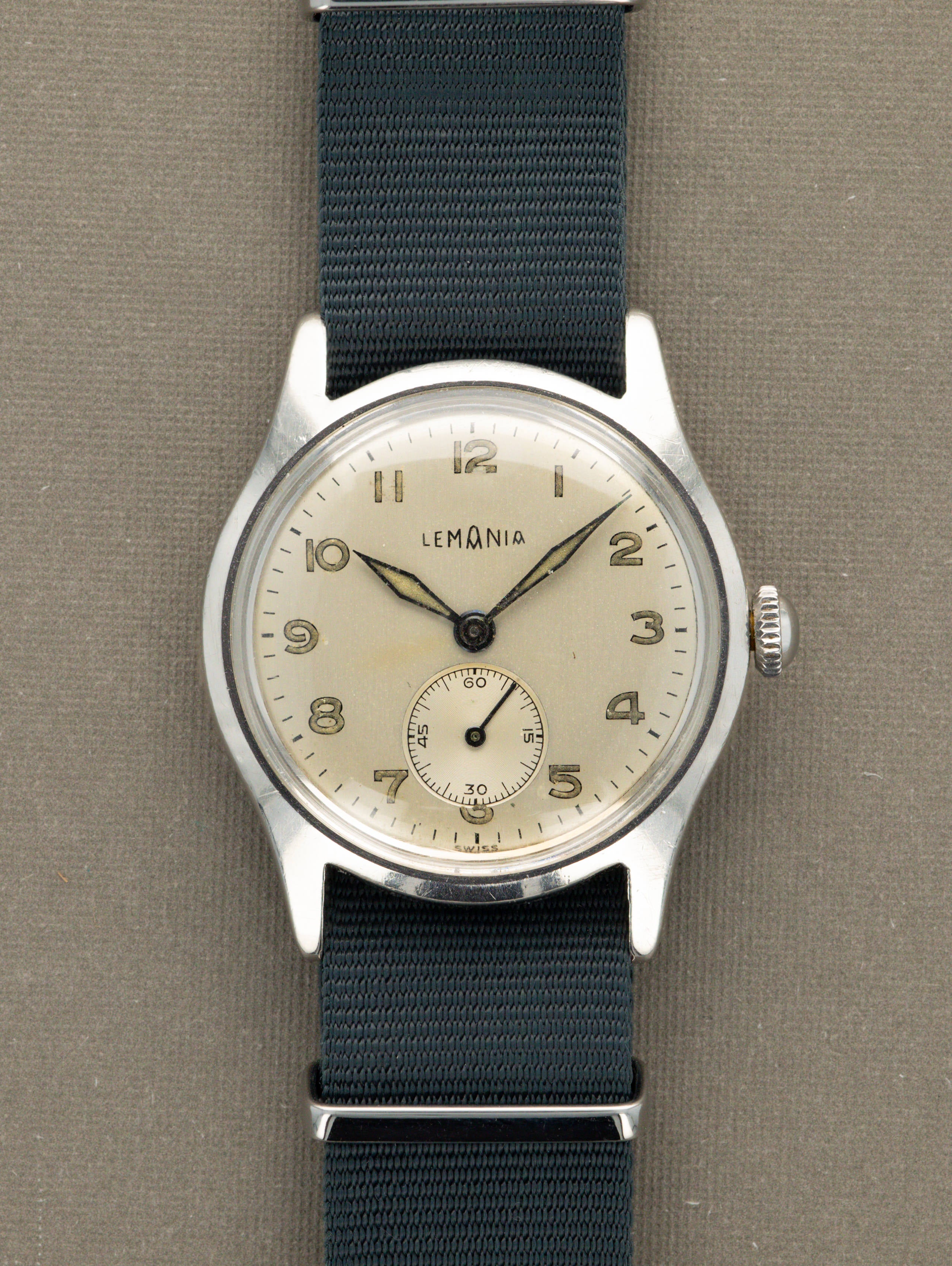 Lemania Field Watch Ref. 203-4 - 'Brushed' Silver Dial
