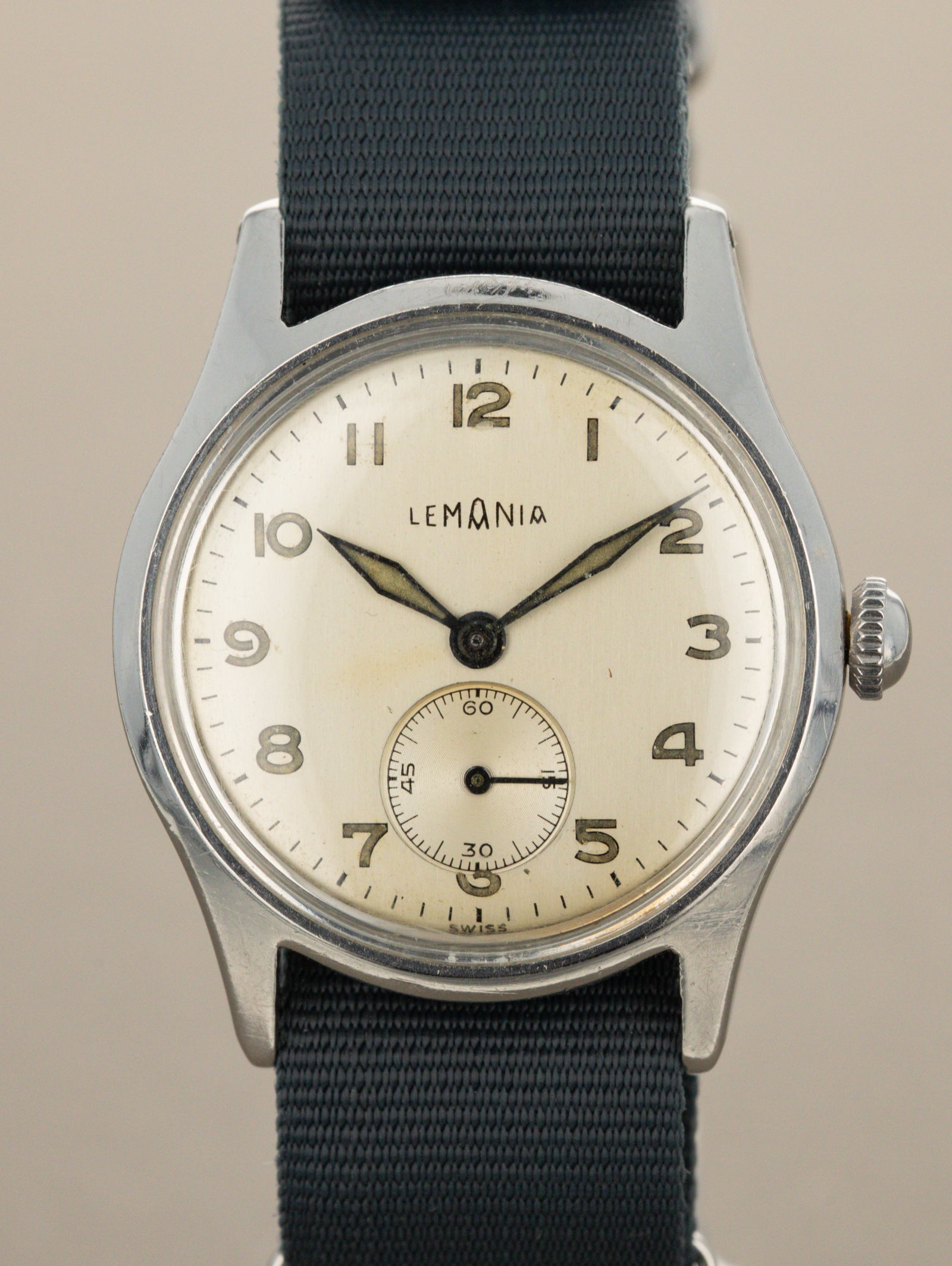 Lemania Field Watch Ref. 203-4 - 'Brushed' Silver Dial