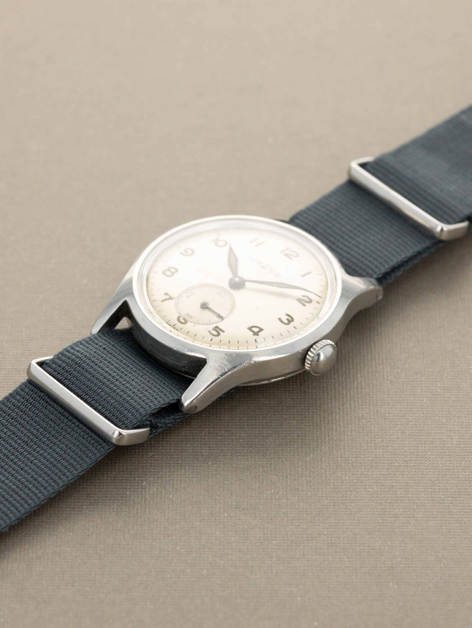 Lemania Field Watch Ref. 203-4 - 'Brushed' Silver Dial