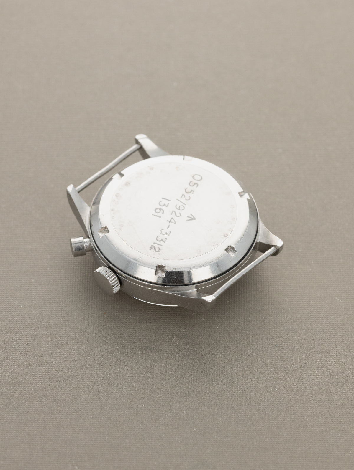 Lemania Monopusher Chronograph Ref. 0552/924-3312 - 'Brushed' Silver Non-Luminous Dial British Military Issued