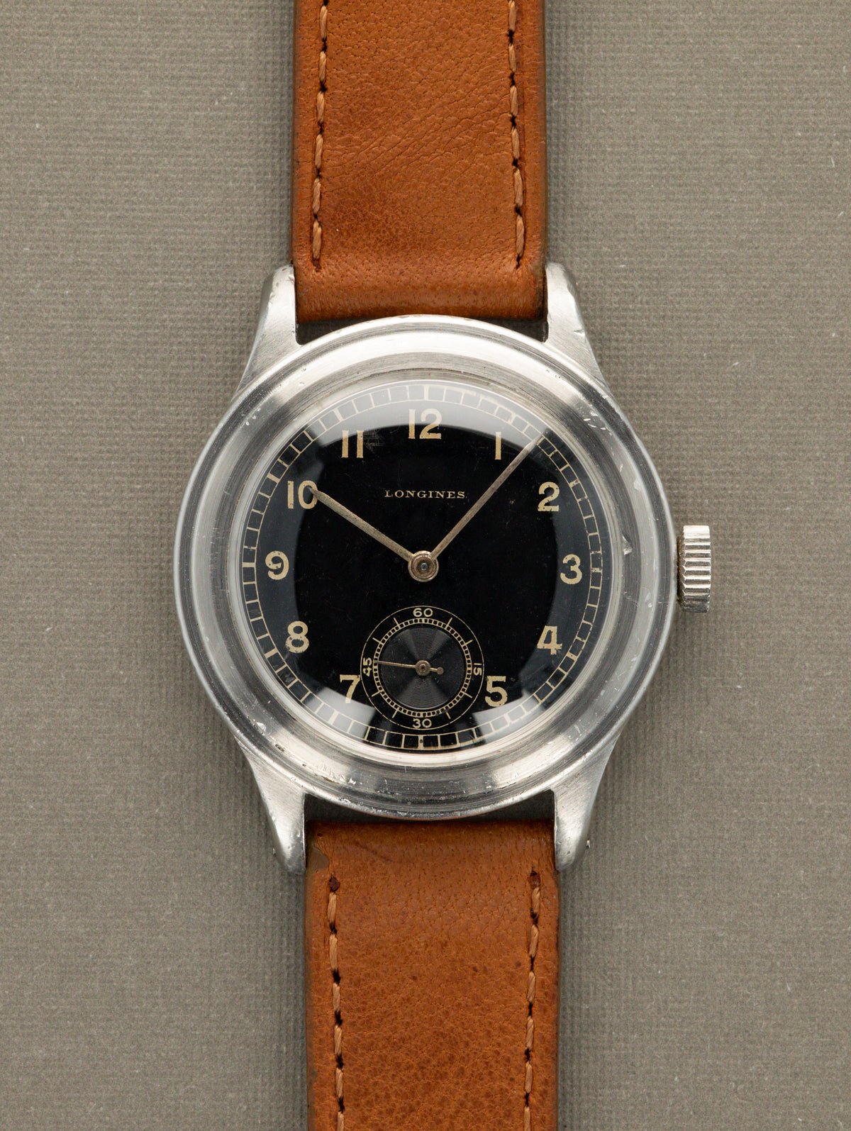 Longines 'Tre Tacche' Ref. 22243 - Black 'Gilt' Non-Luminous Dial
