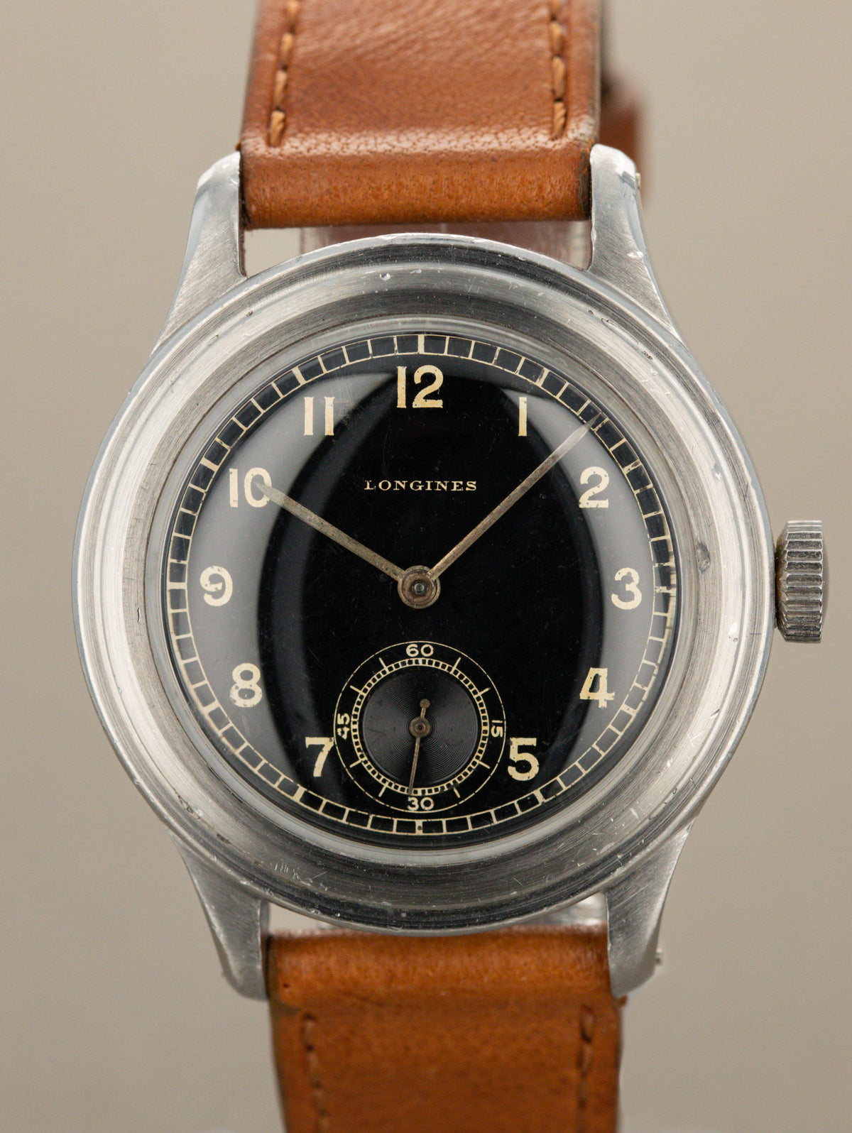 Longines 'Tre Tacche' Ref. 22243 - Black 'Gilt' Non-Luminous Dial