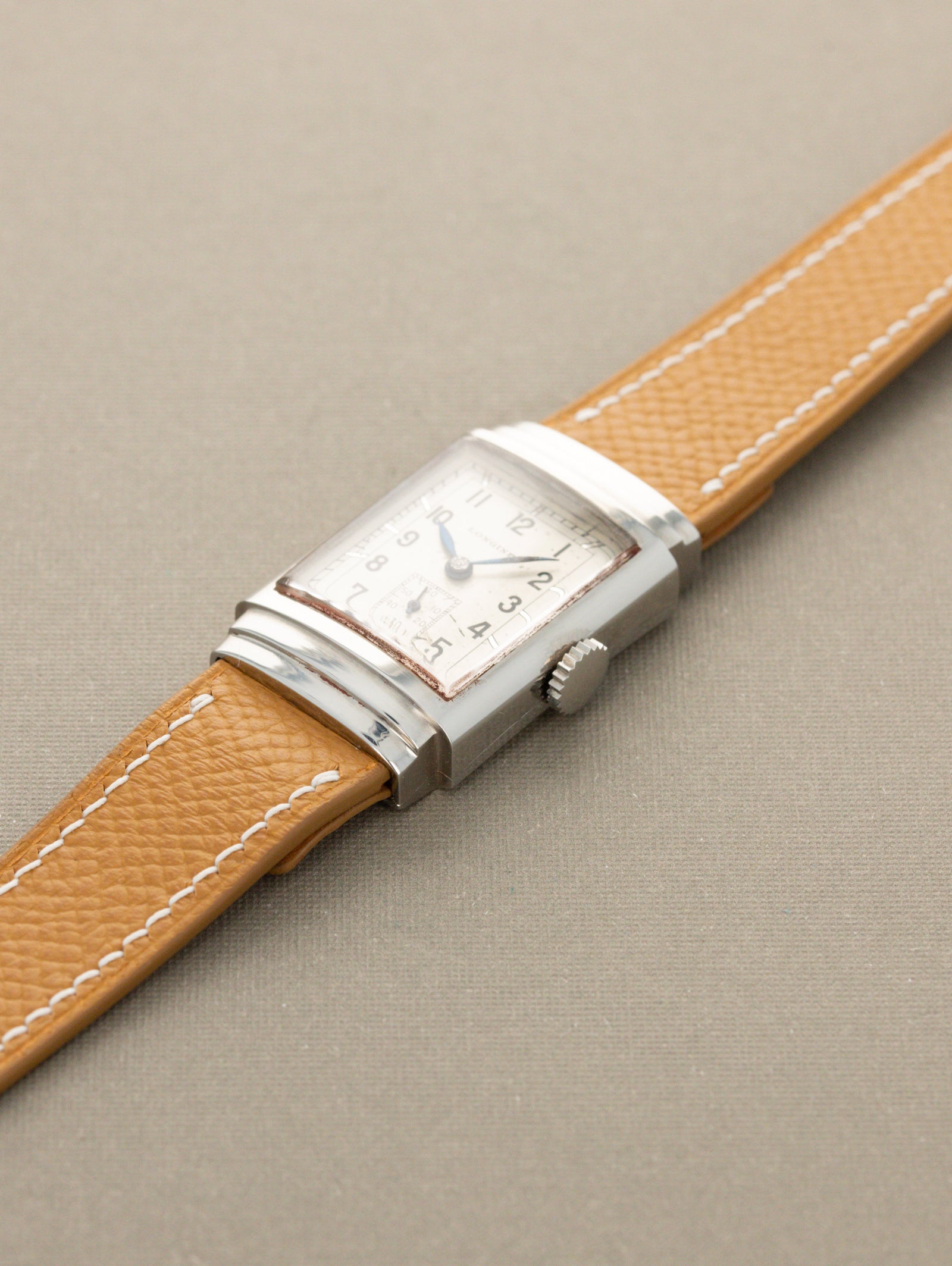 Longines 'Hooded Lug' Rectangular Dress Watch - Silver 'Art Deco' Dial LNOS w/ Tags