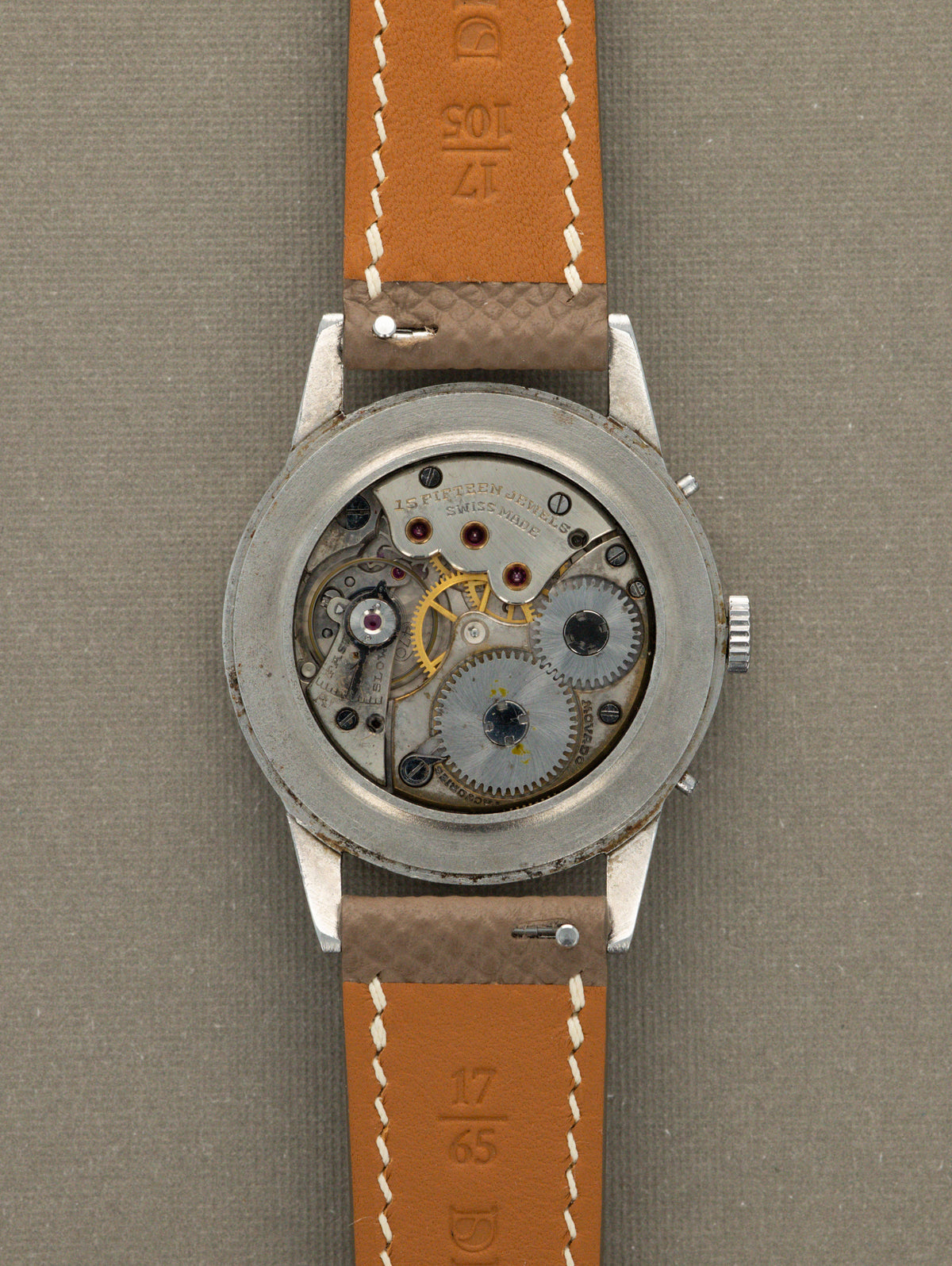Movado Calendograf Ref. 14776 - Gloss Black Patina Dial Unpolished
