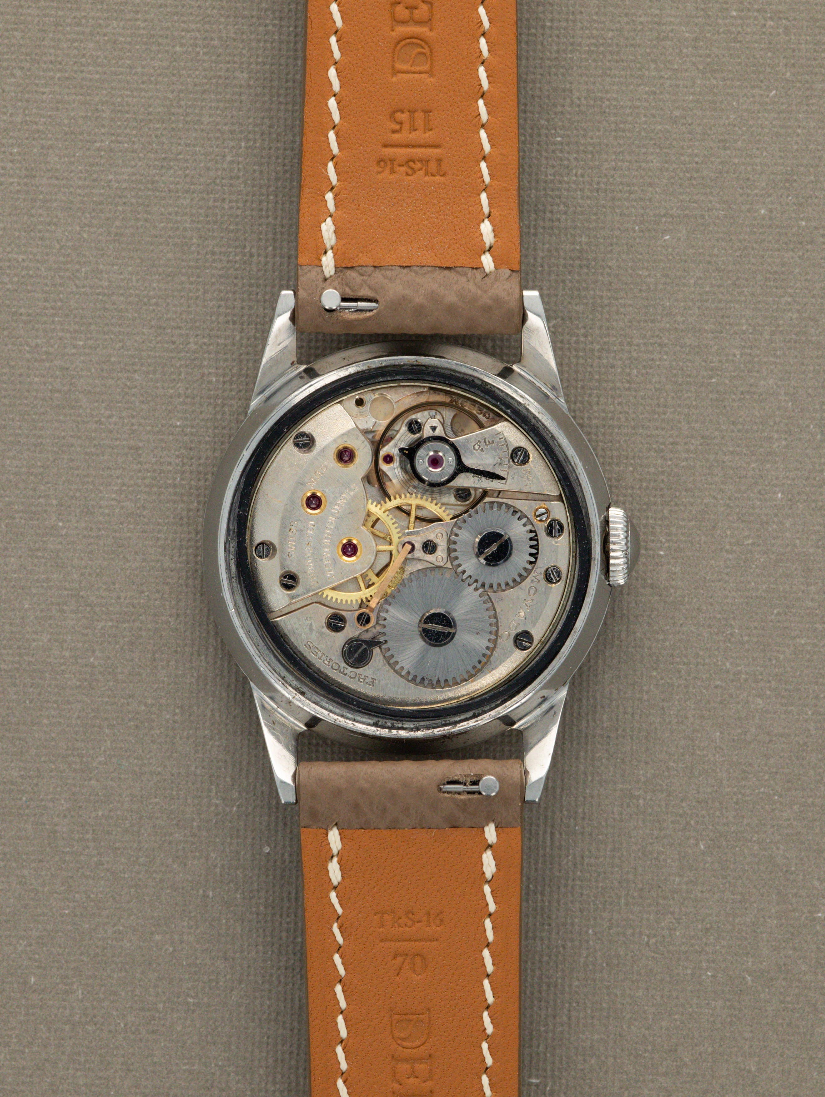 Movado 'Calatrava' Ref. 18610 - Silver 'Sector' Dial Unpolished