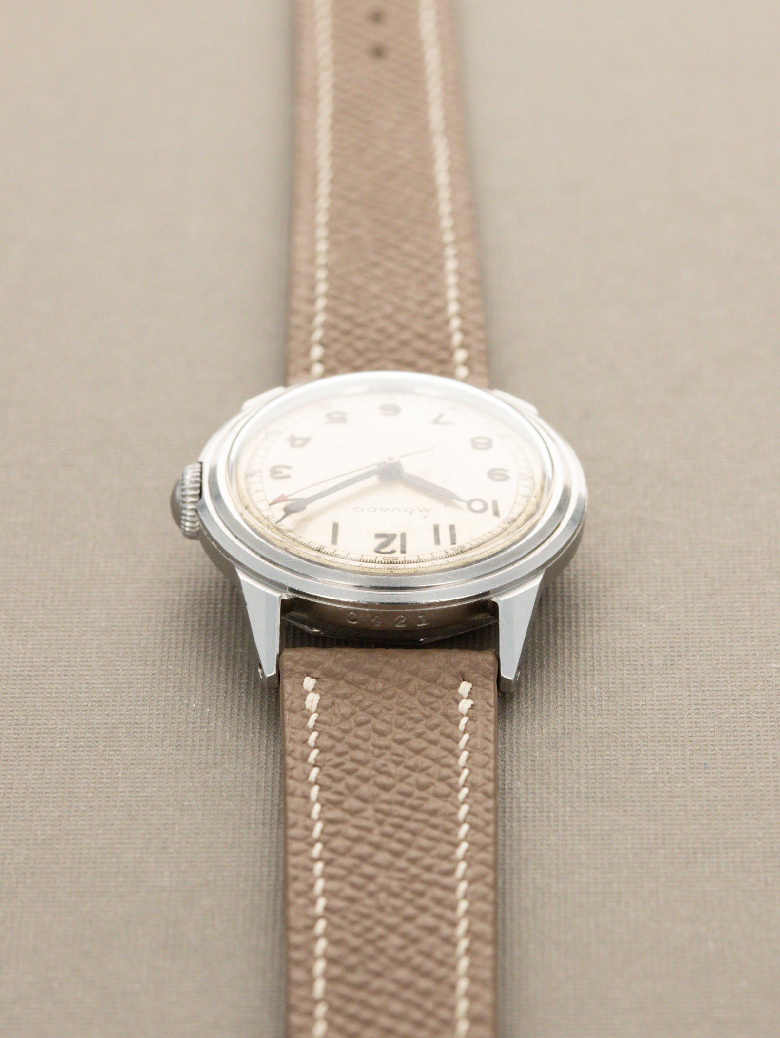 Movado 'Calatrava' Ref. 18610 - Silver 'Sector' Dial Unpolished