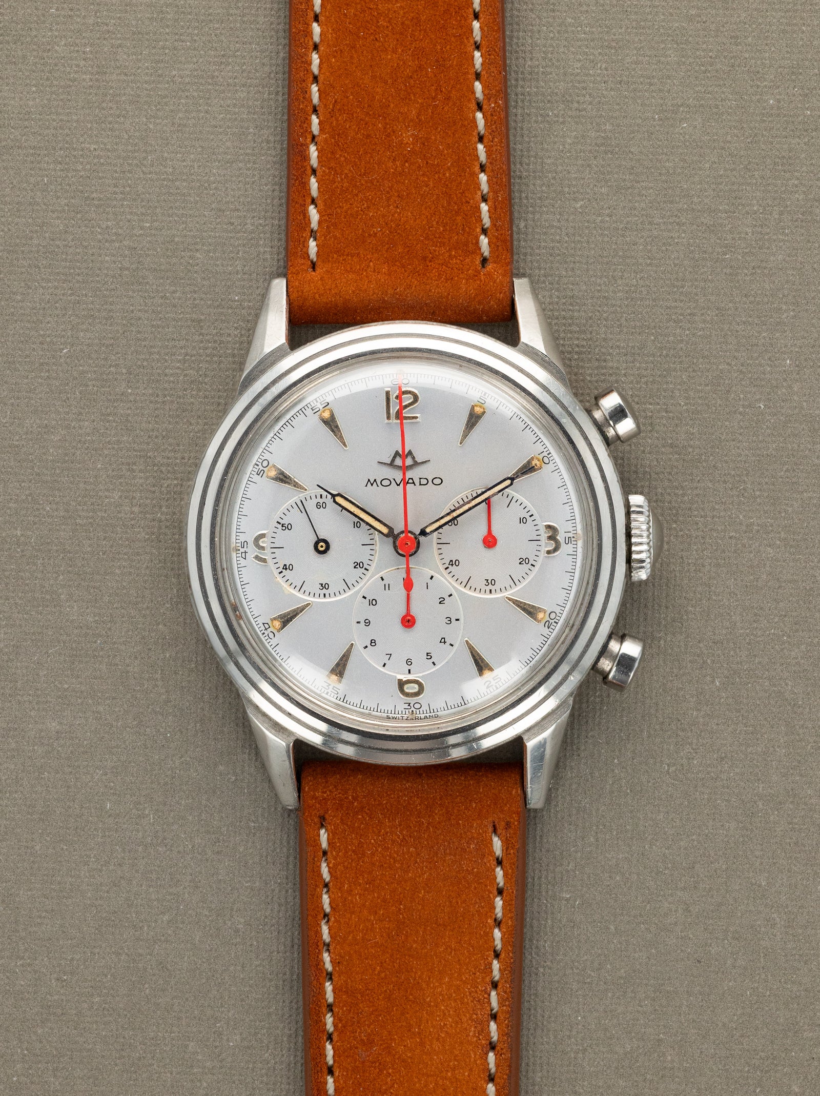 Movado M95 Chronograph Ref. 19038 - 'Sub Sea' Satin Silver Dial