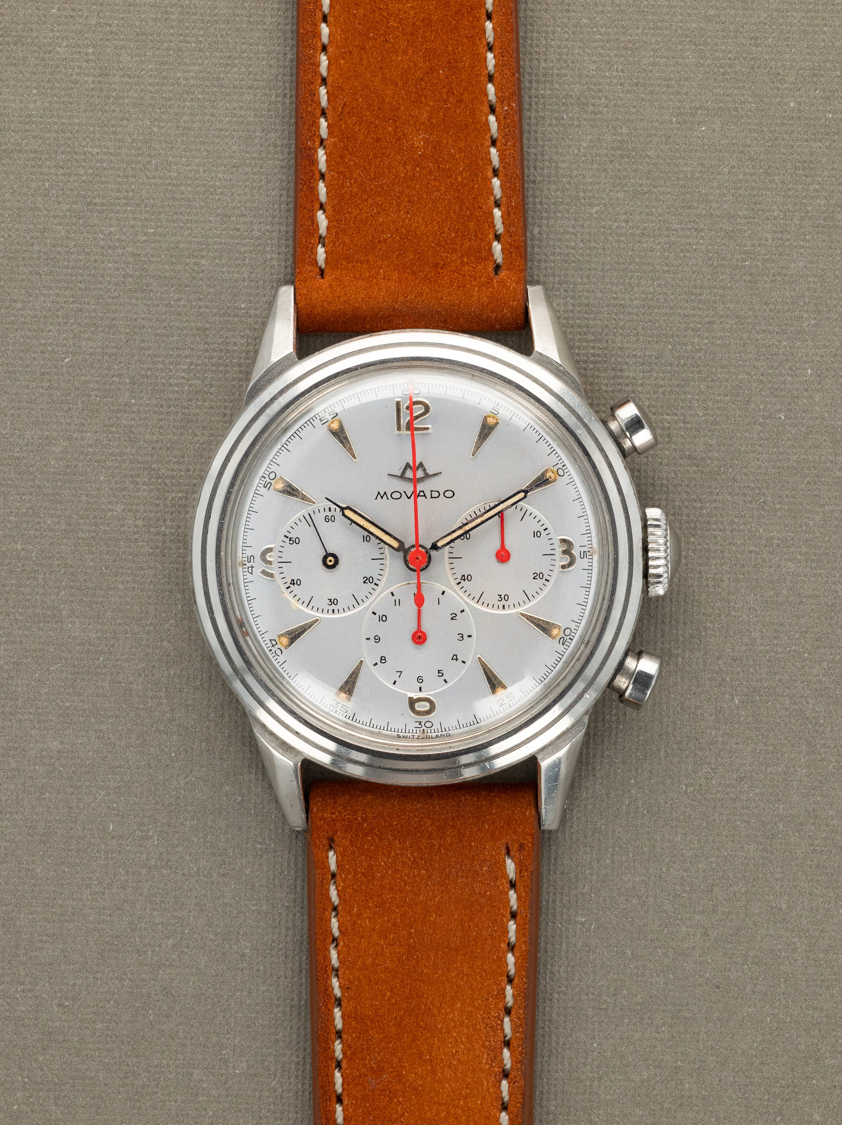 Movado M95 Chronograph Ref. 19038 - 'Sub Sea' Satin Silver Dial