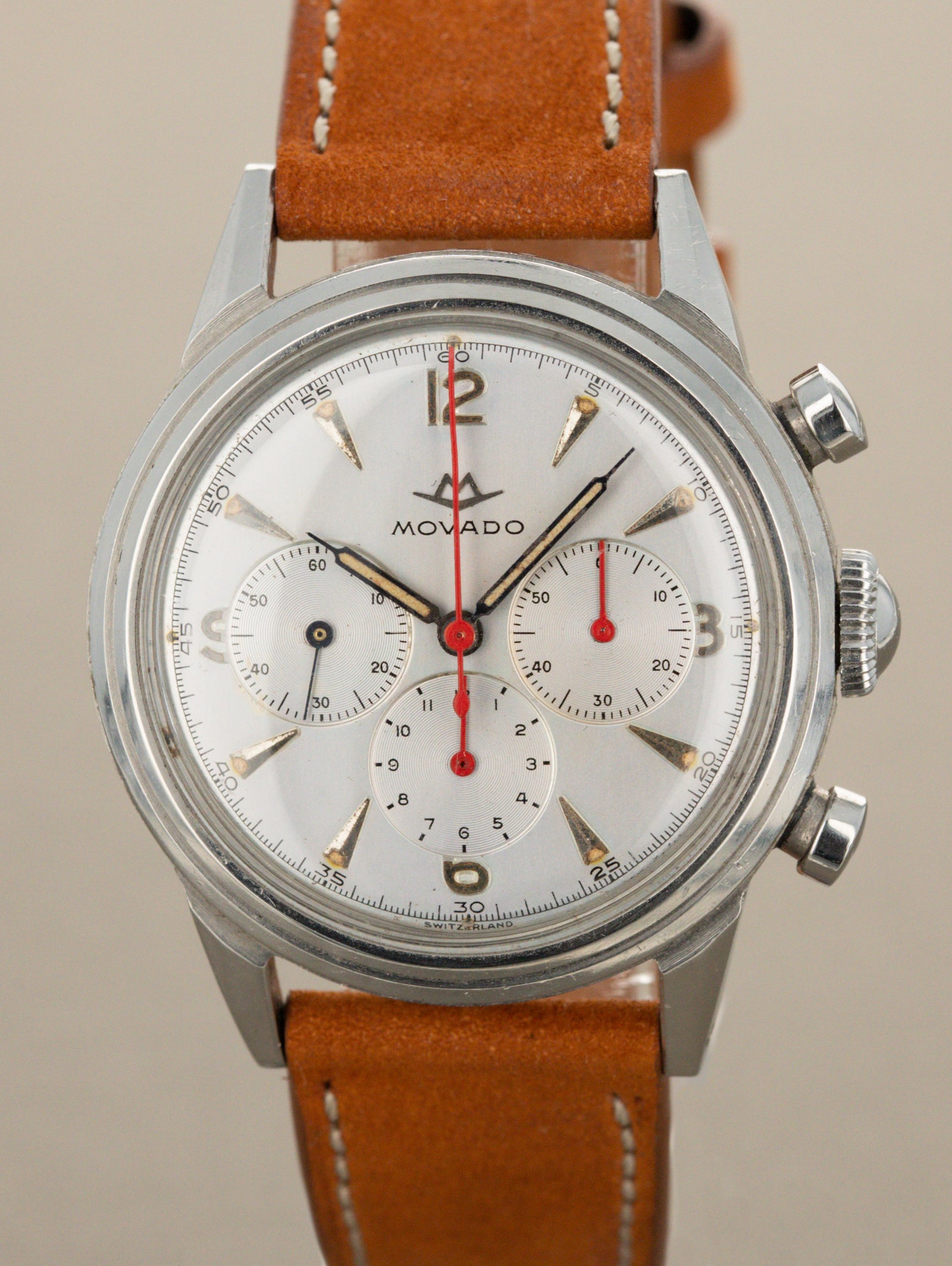 Movado M95 Chronograph Ref. 19038 - 'Sub Sea' Satin Silver Dial