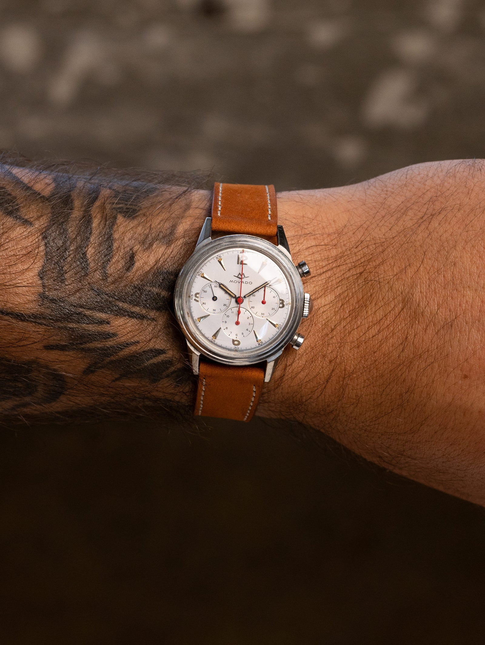 Movado M95 Chronograph Ref. 19038 - 'Sub Sea' Satin Silver Dial
