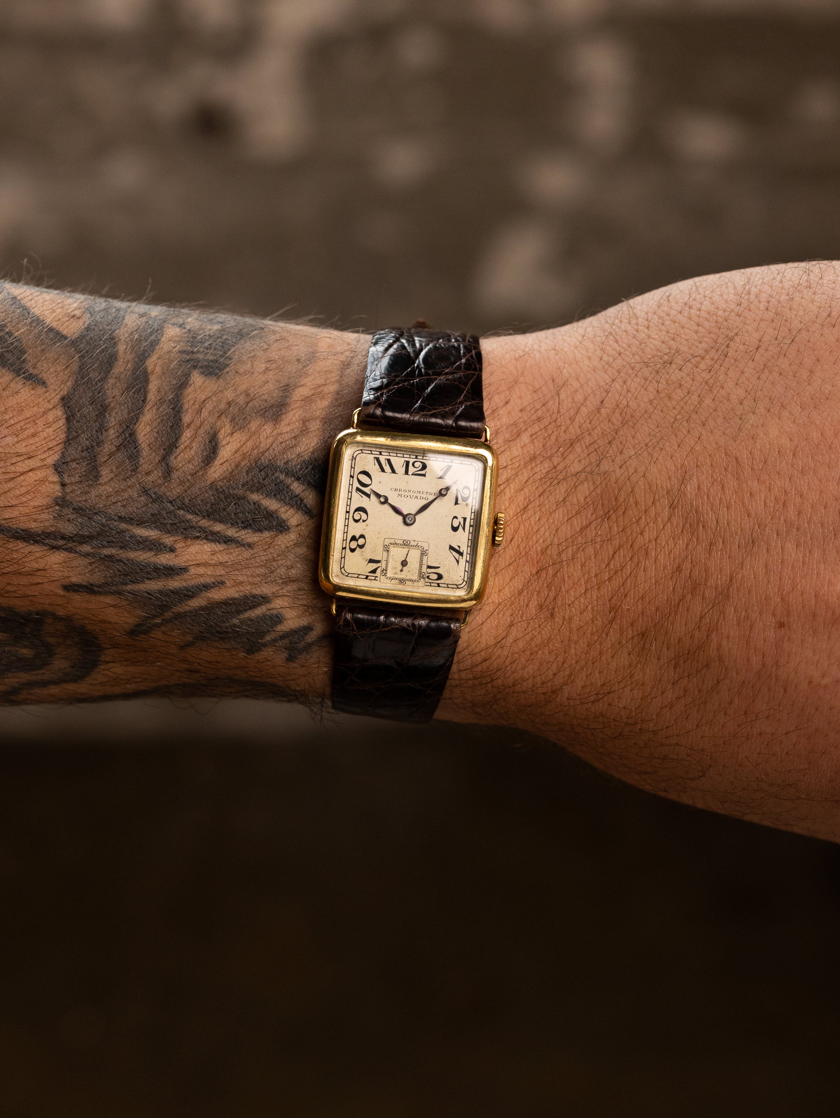 Movado Square Dress Watch - Silver 'Breguet' Dial