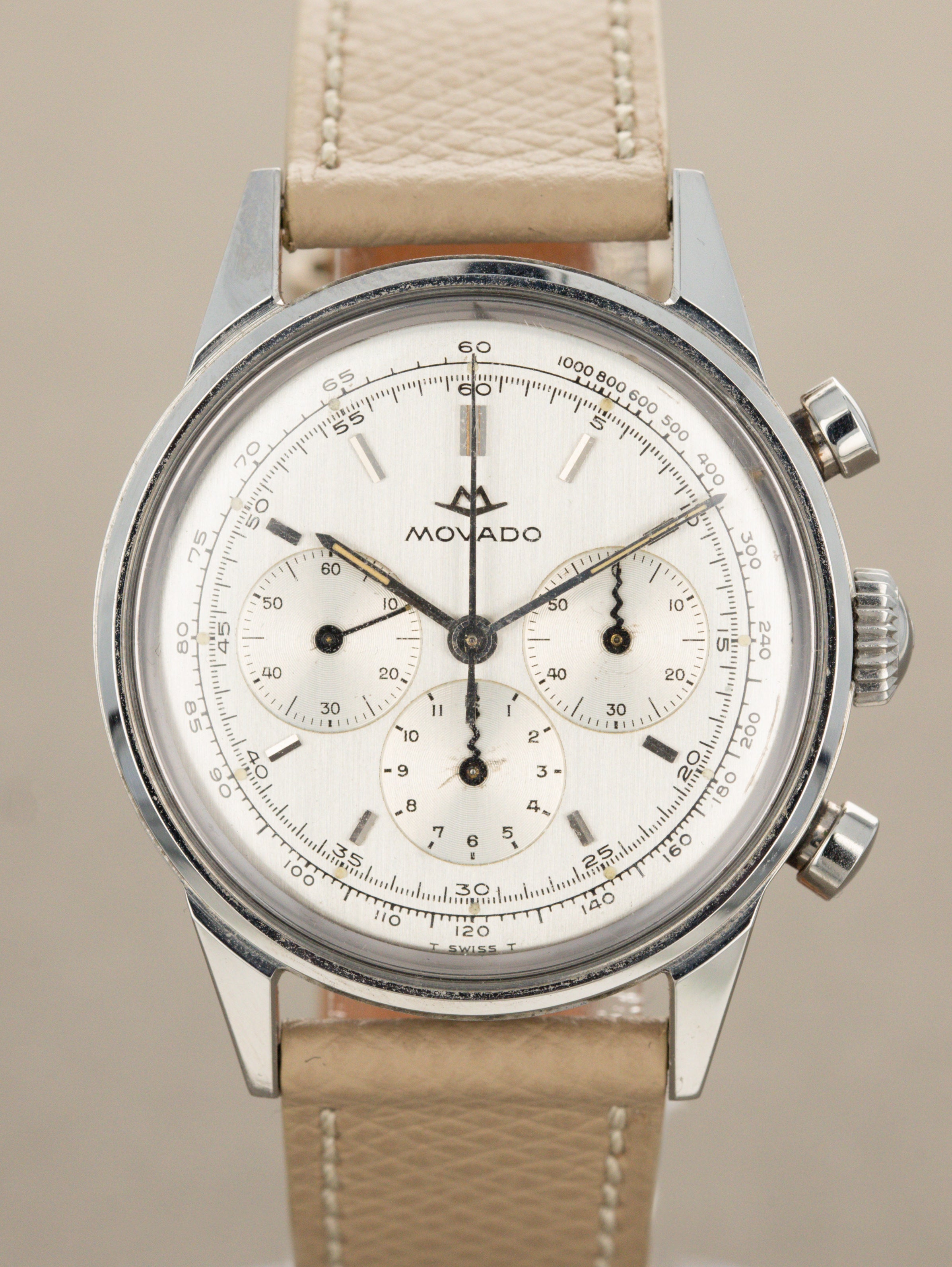 Movado M95 Chronograph - 'Brushed' Silver Dial