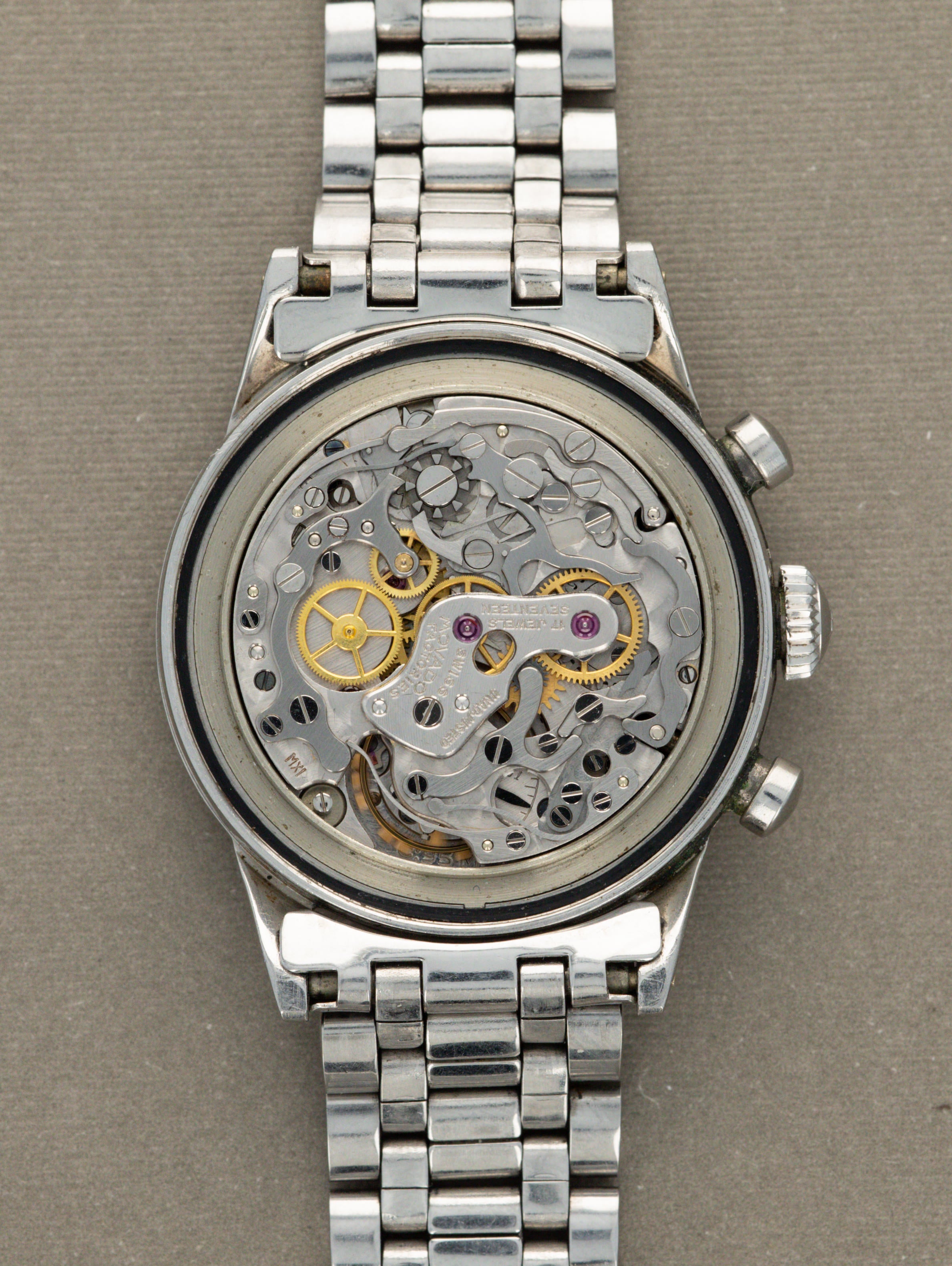 Movado M95 Chronograph - 'Reverse Panda' Exceptional Unpolished Condition