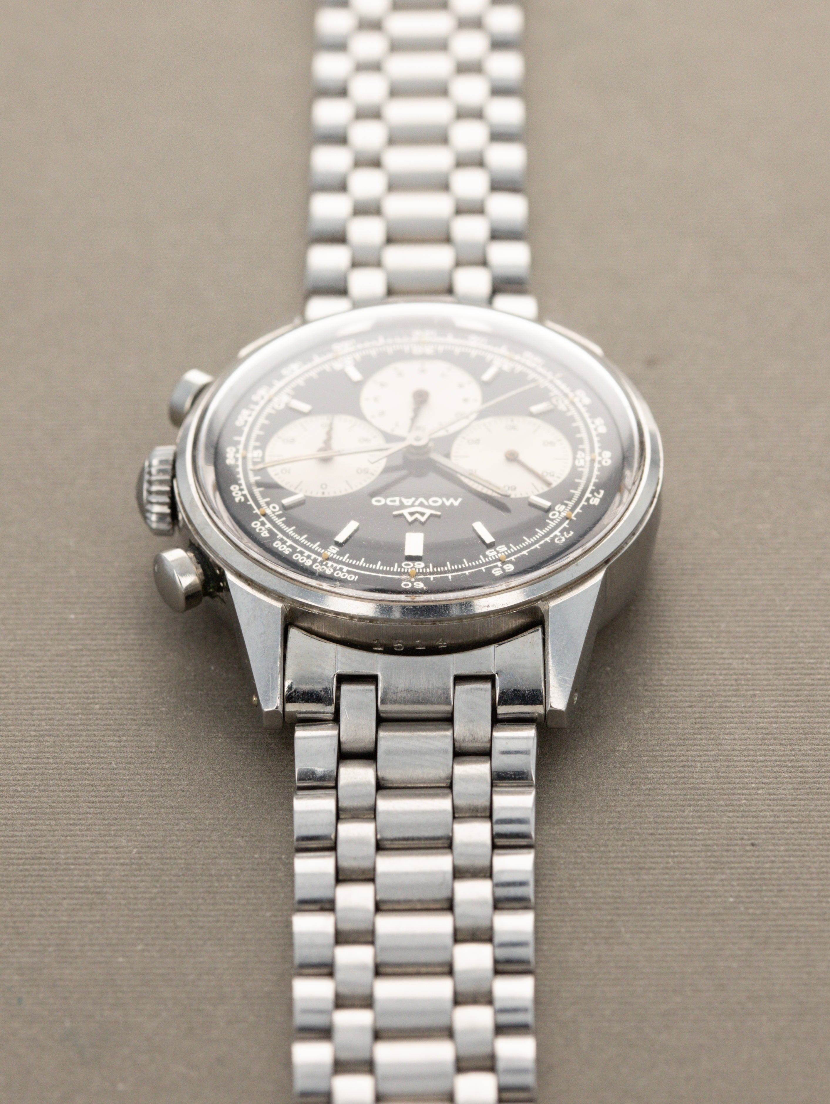 Movado M95 Chronograph - 'Reverse Panda' Exceptional Unpolished Condition