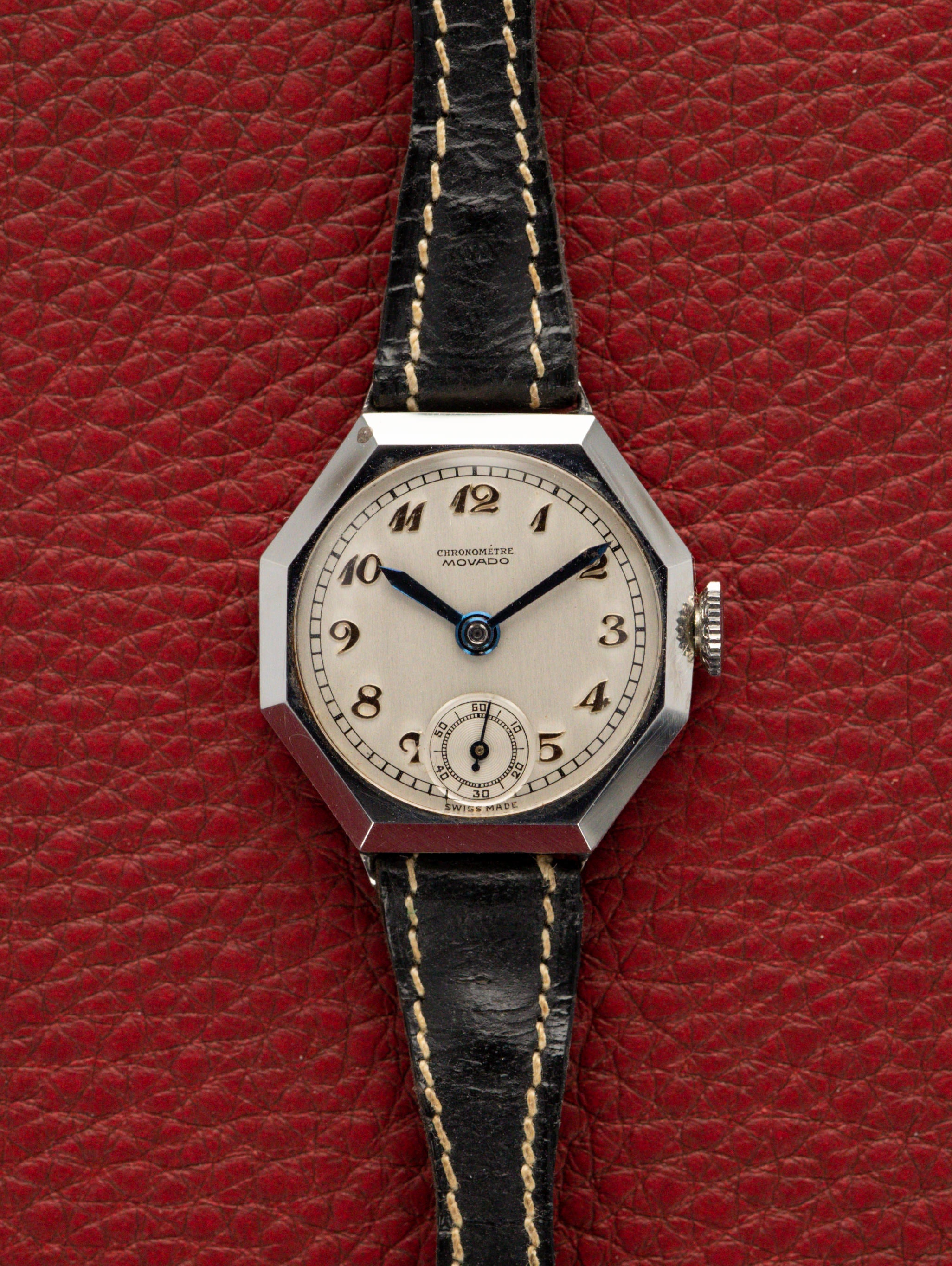 Movado 'Ladies' Octagonal 'Cocktail' Chronometer - 'Brushed' Silver 'Breguet' Dial LNOS